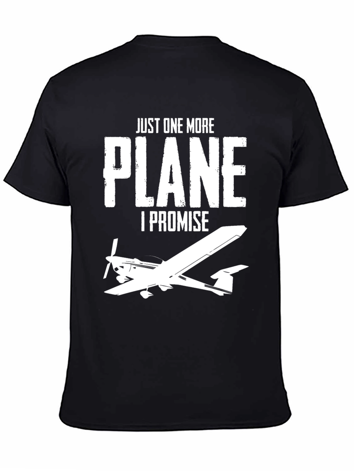 Black Just One More Plane T-Shirt view 4