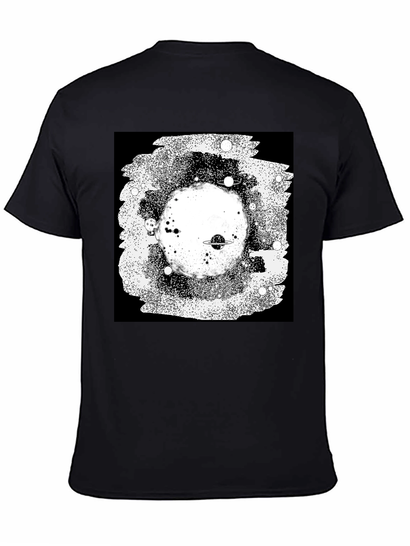 Black Cosmic Black T-Shirt - Galaxy Design view 4
