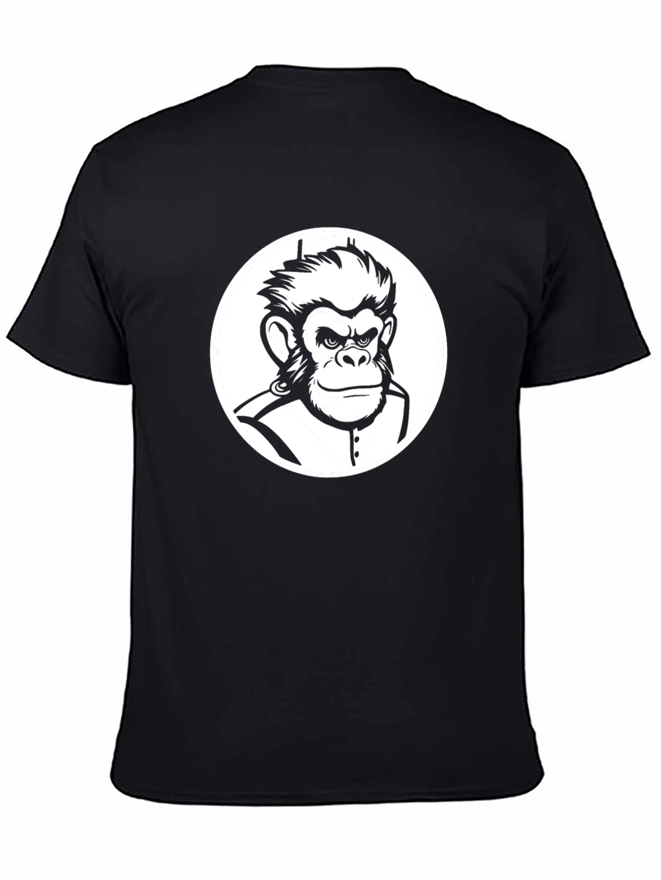 Black Cool Monkey Graphic Tee - Black T-Shirt view 4
