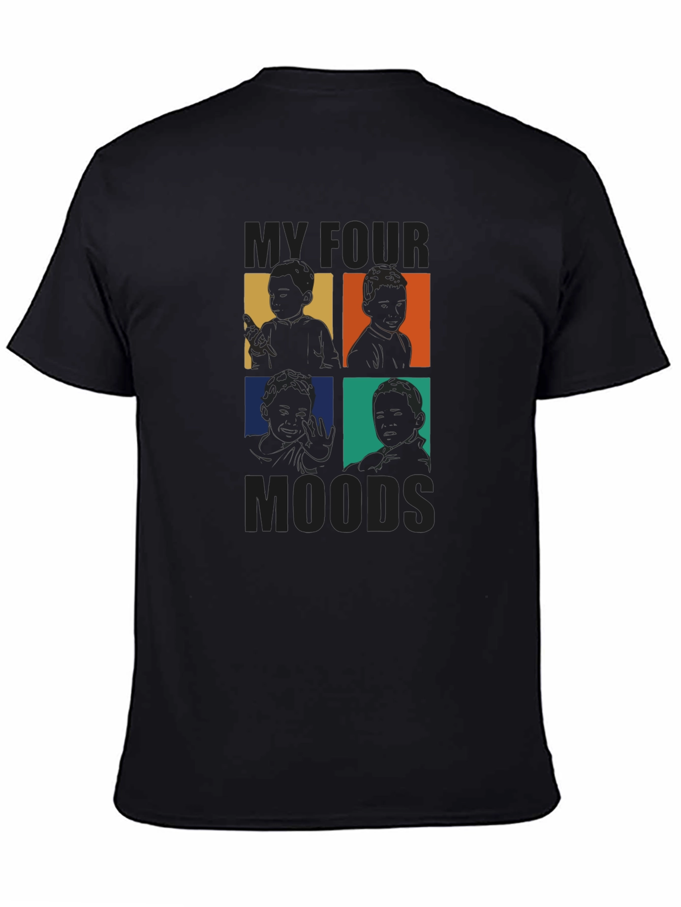 Black My Four Moods Graphic T-Shirt view 4