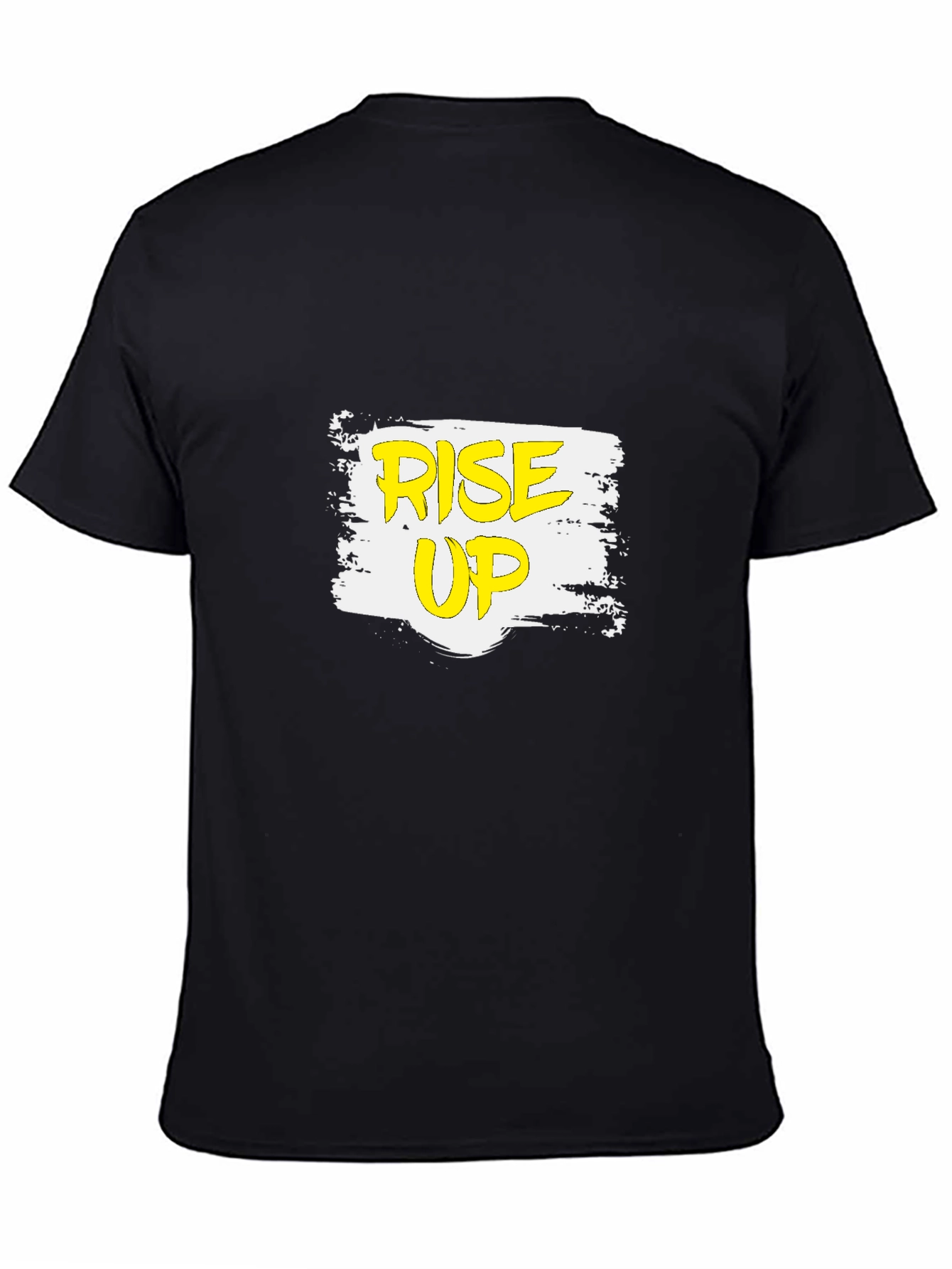 Black Rise Up Graphic T-Shirt - Black Casual Tee view 4