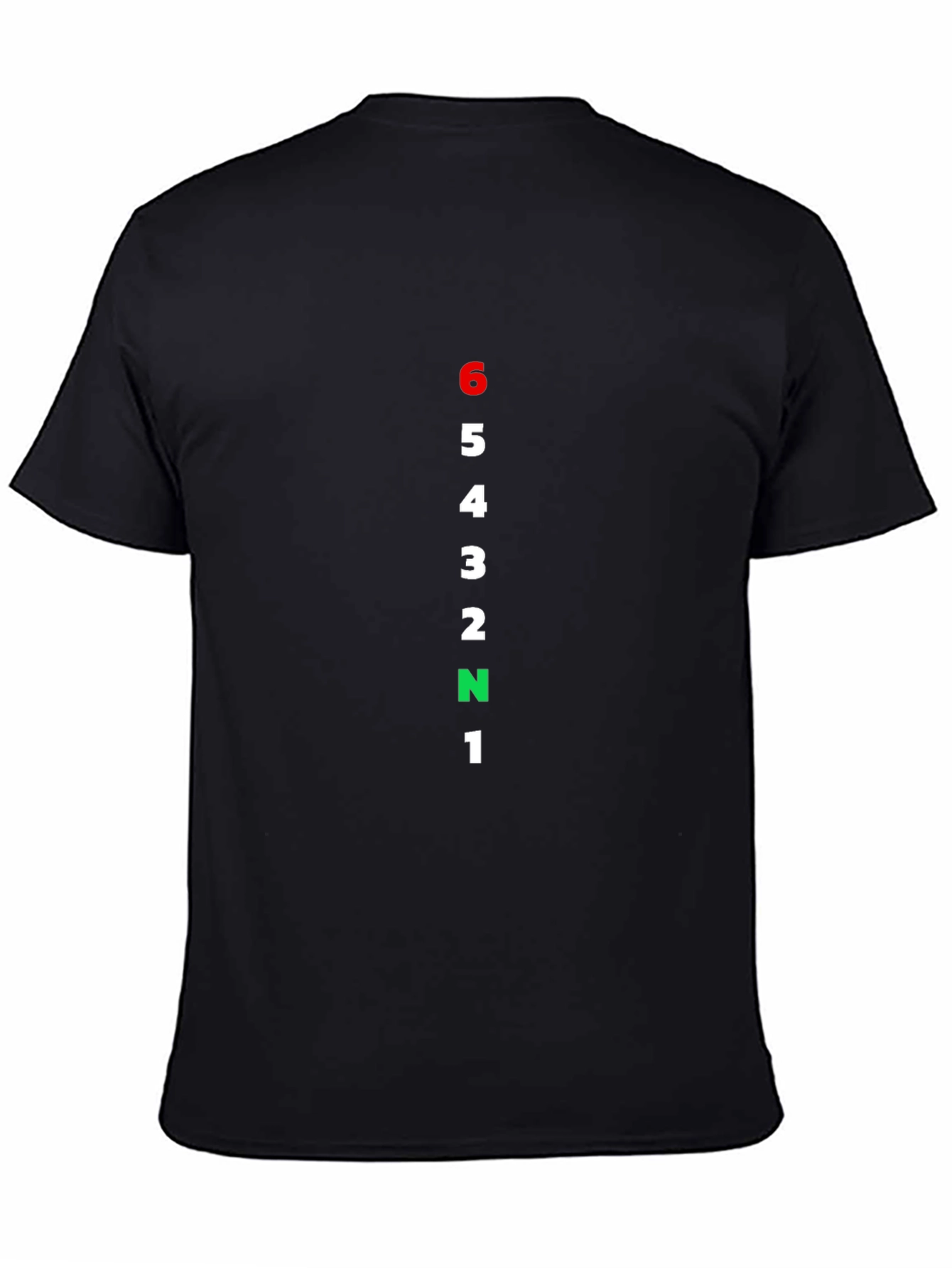 Black Motorcycle Gear Shift T-Shirt - 6 Speed view 4