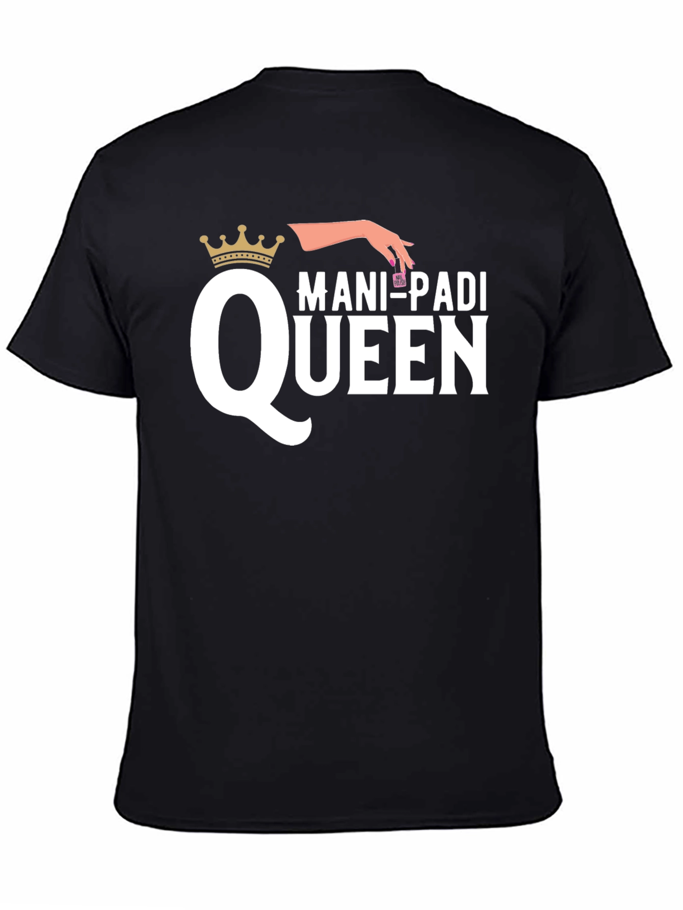 Black Mani-Padi Queen Graphic T-Shirt view 4