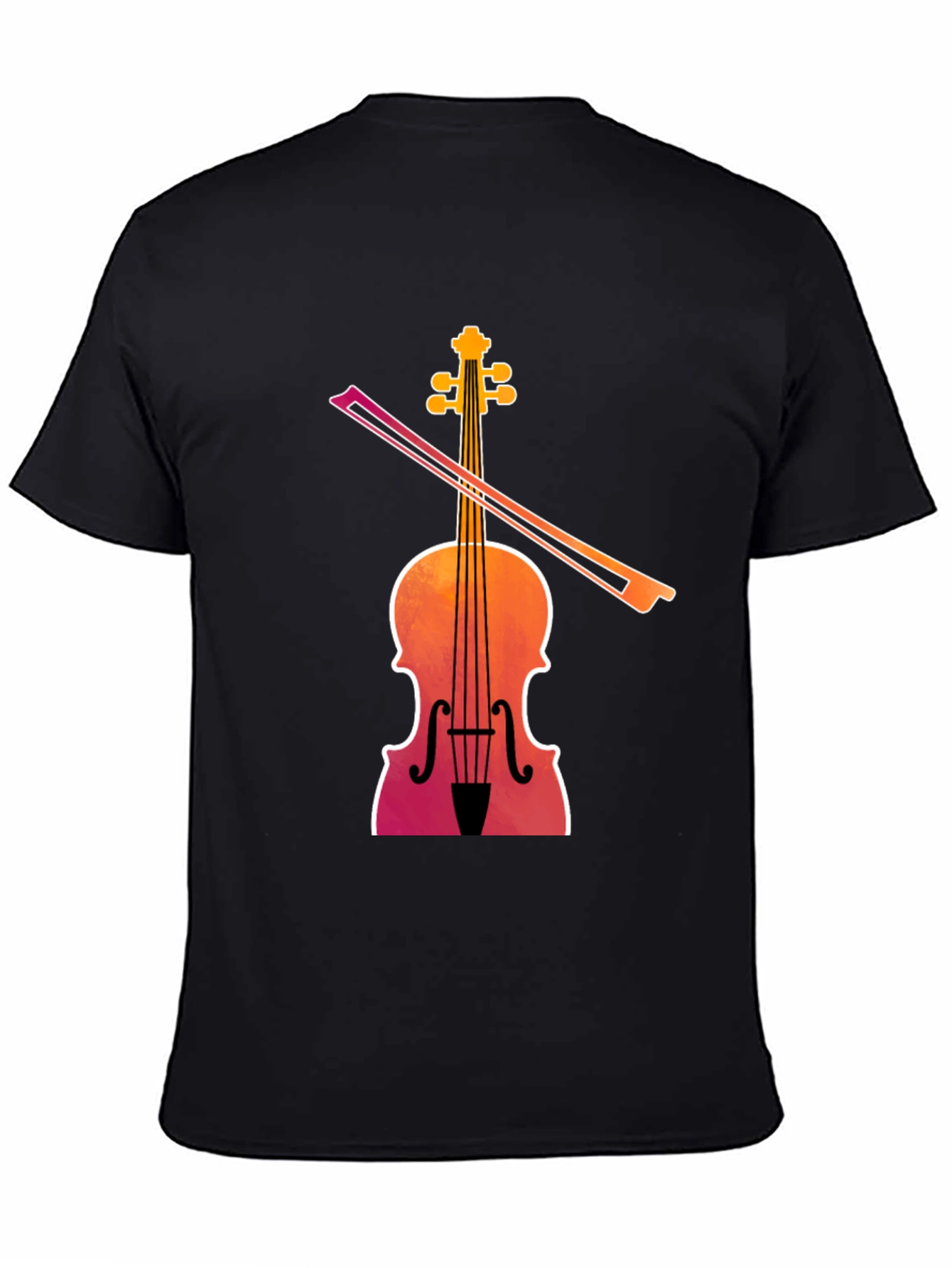 Black Violin Graphic Tee - Musical Instrument T-Shirt view 4