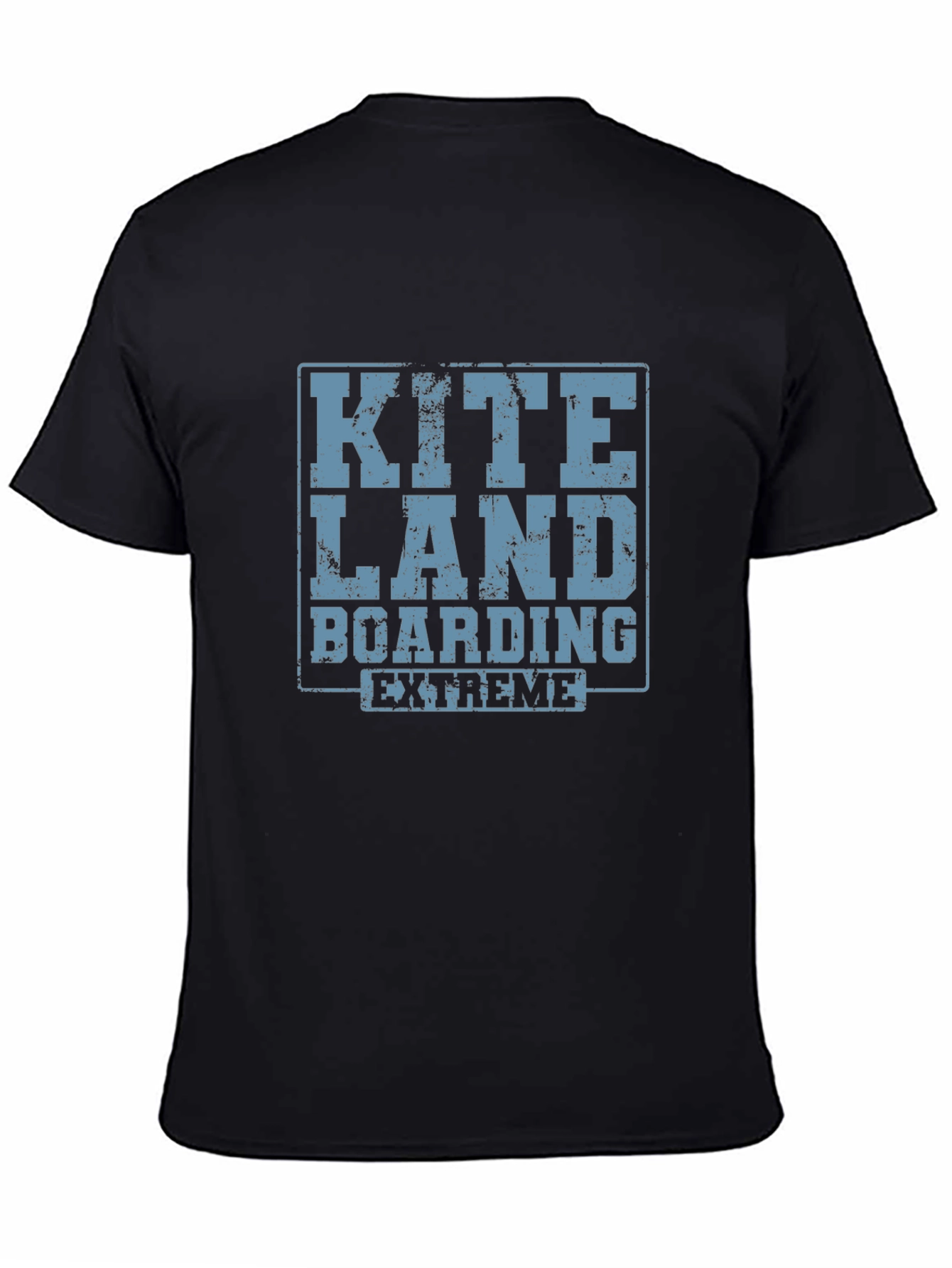 Black Kite Land Boarding Extreme Black T-Shirt view 4