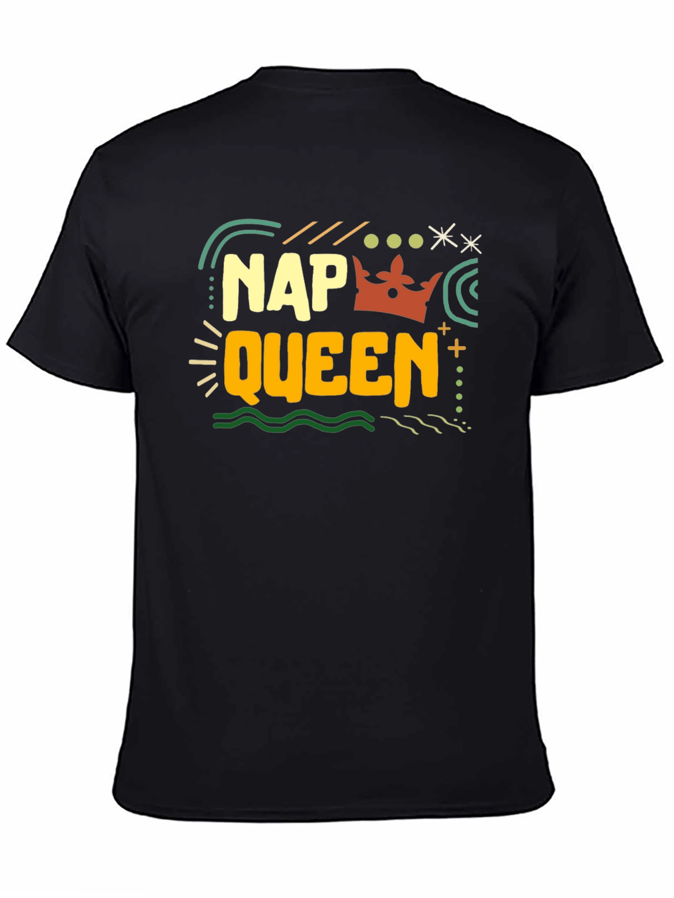 Black Nap Queen Graphic T-Shirt - Unisex view 4