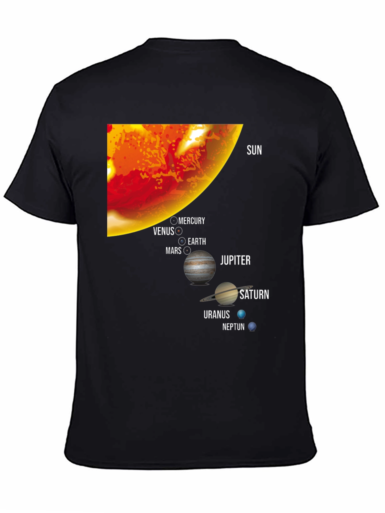 Solar System Planets Graphic T-Shirt - 4