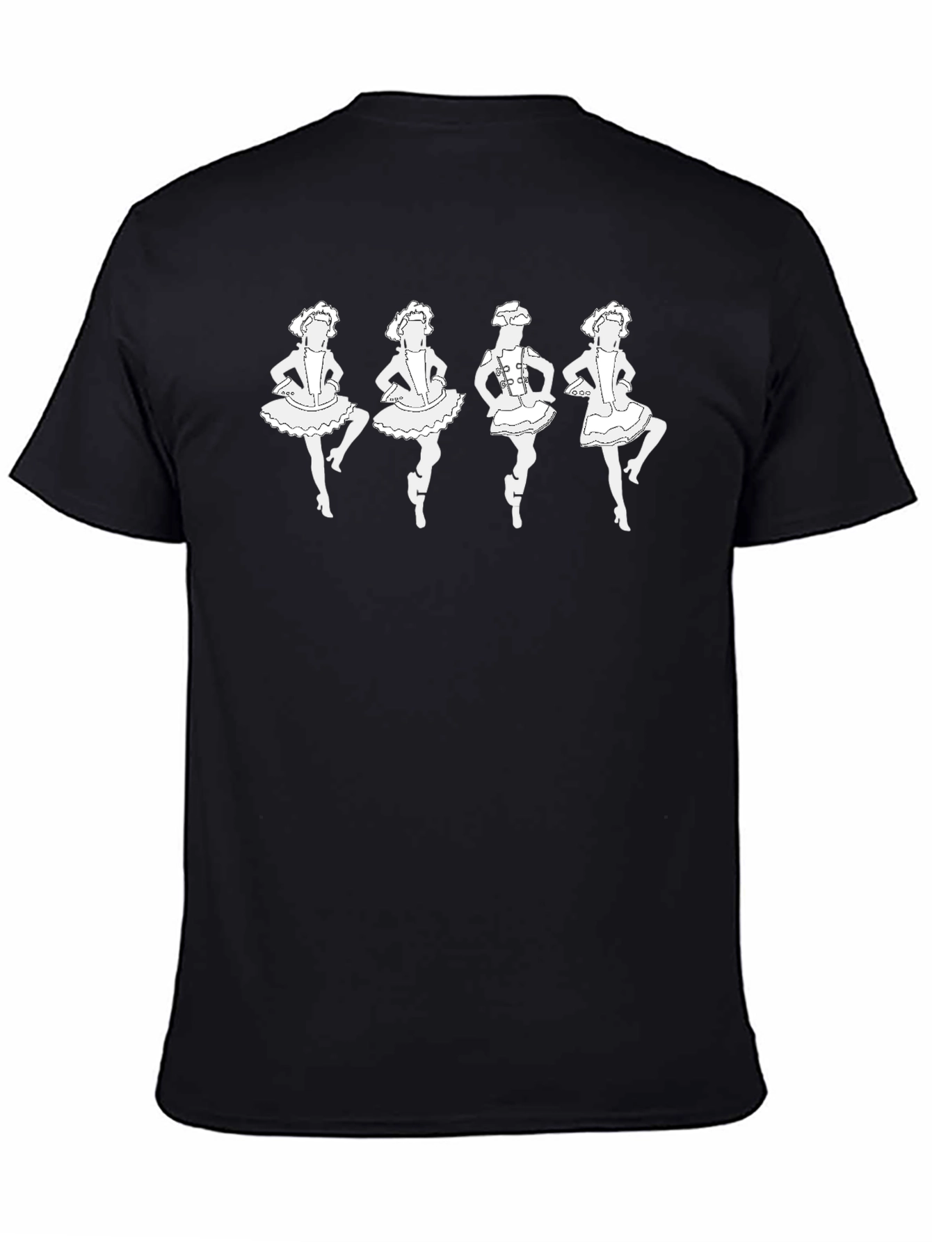 Black Irish Dance T-Shirt - Black Cotton Tee view 4