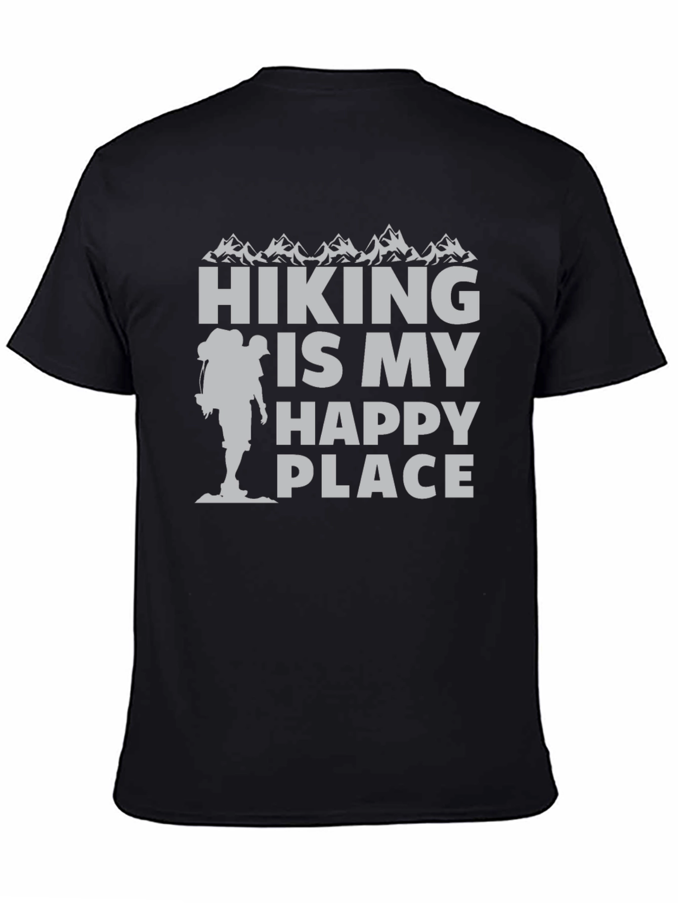 Black Hiking Is My Happy Place T-Shirt view 4