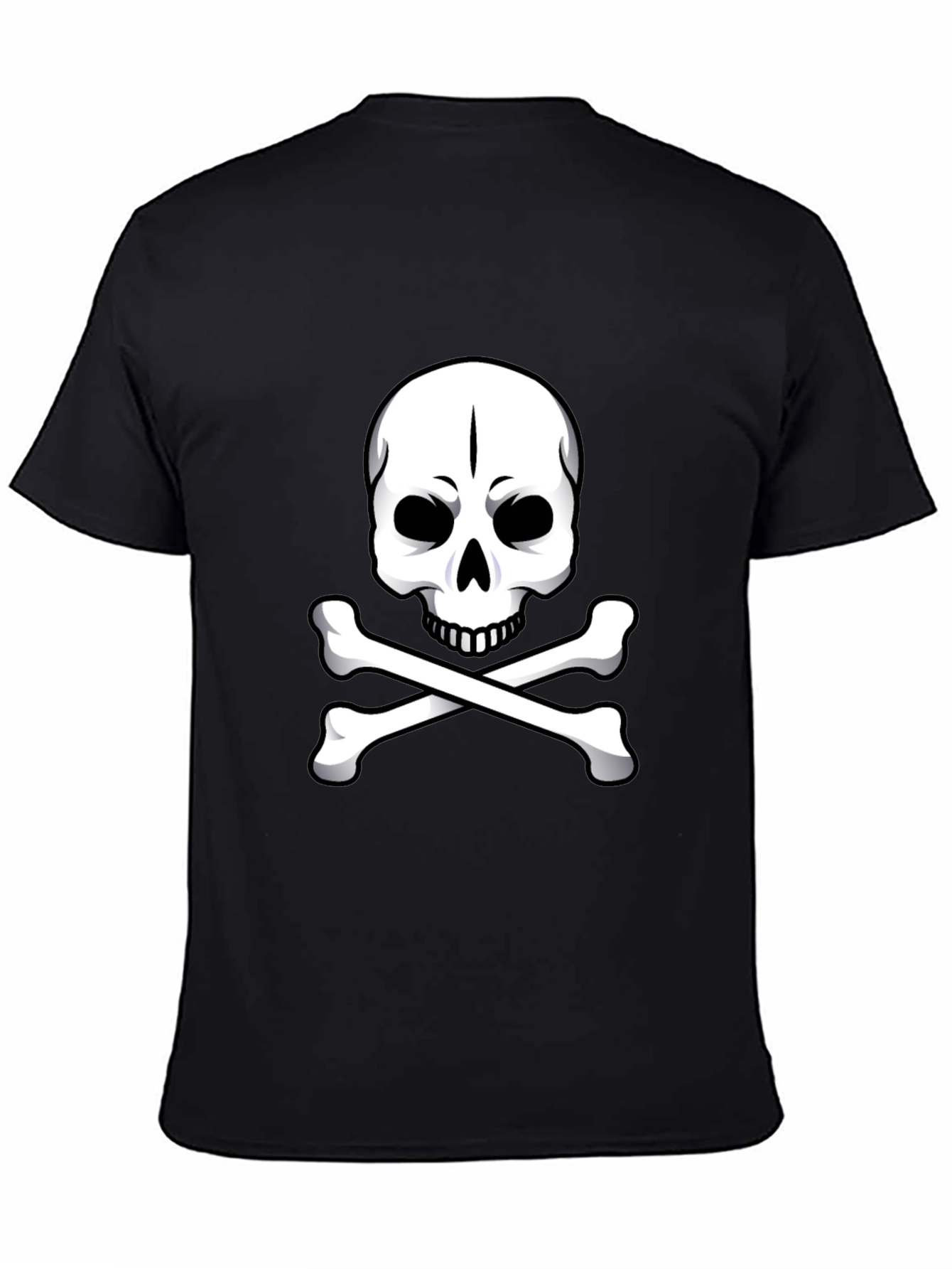 Black Skull & Crossbones Graphic Tee - Pirate Style! view 4
