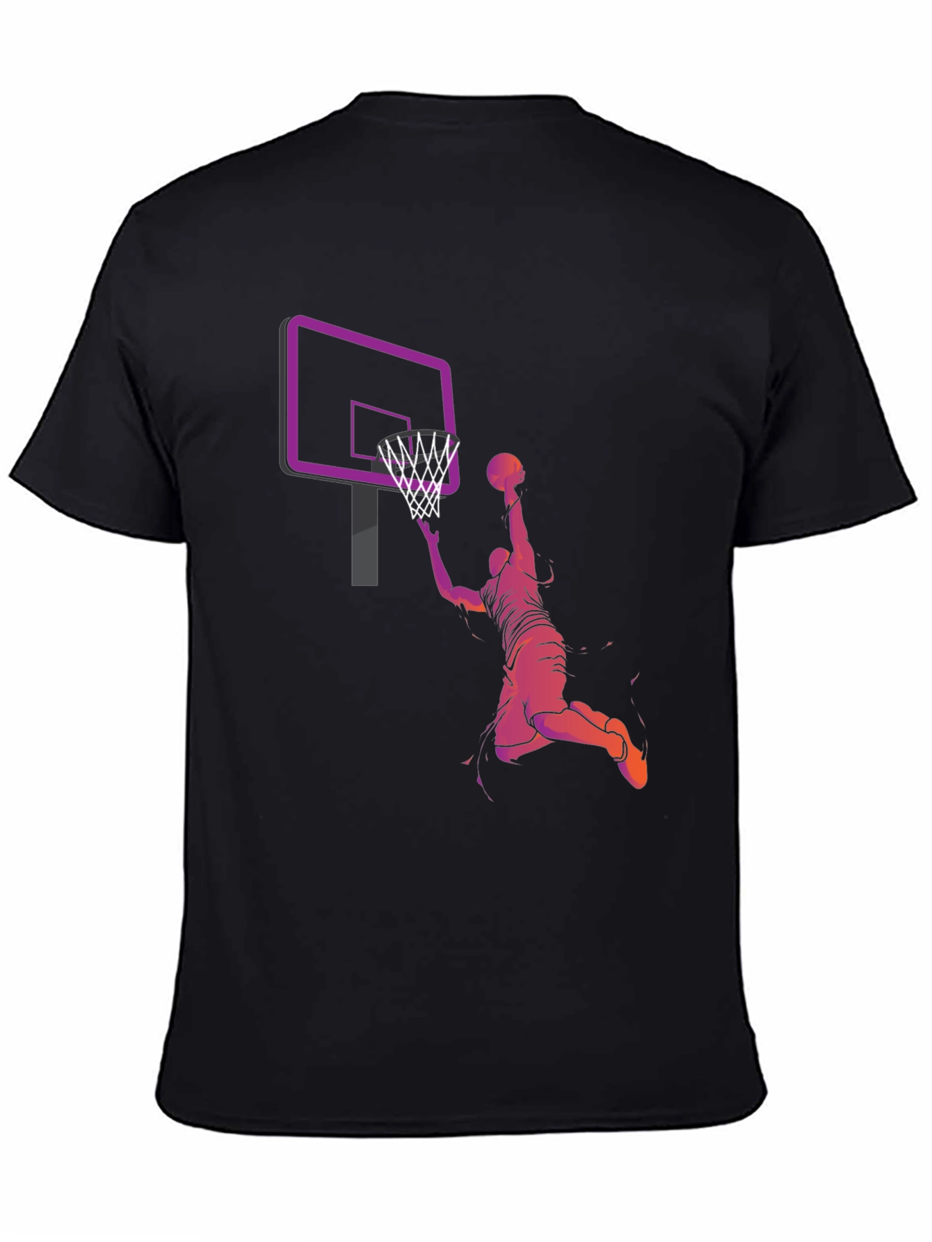 Black Basketball Dunk Graphic T-Shirt view 4