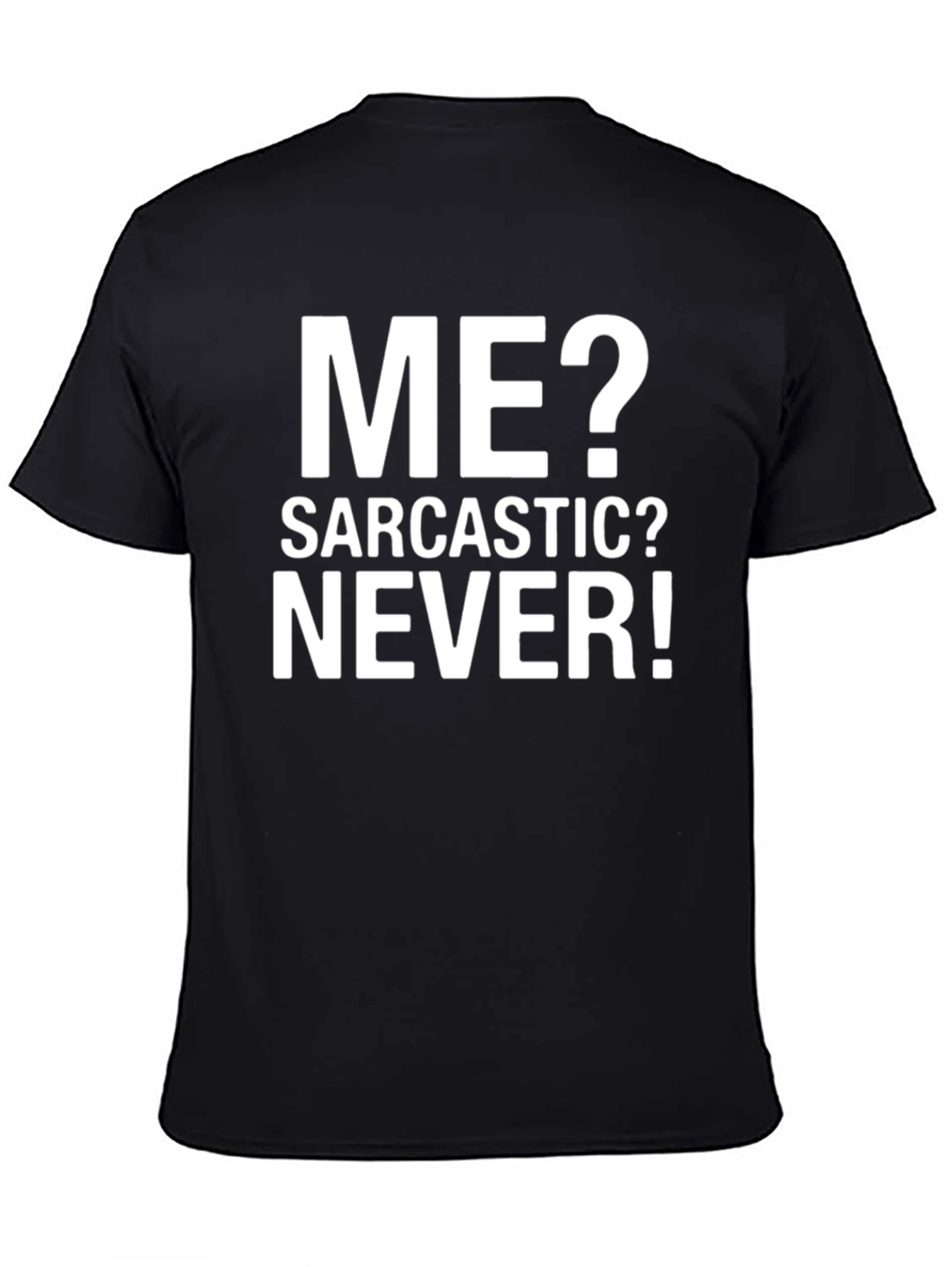 Black Sarcastic? Never! Graphic Tee - Black Cotton Blend view 4