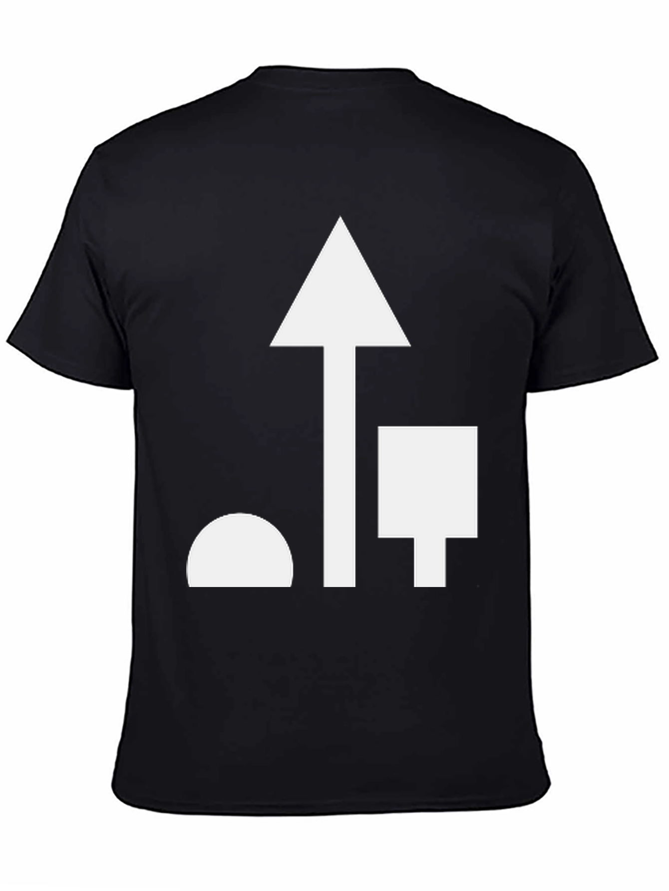 Black Abstract Graphic Black T-Shirt view 4