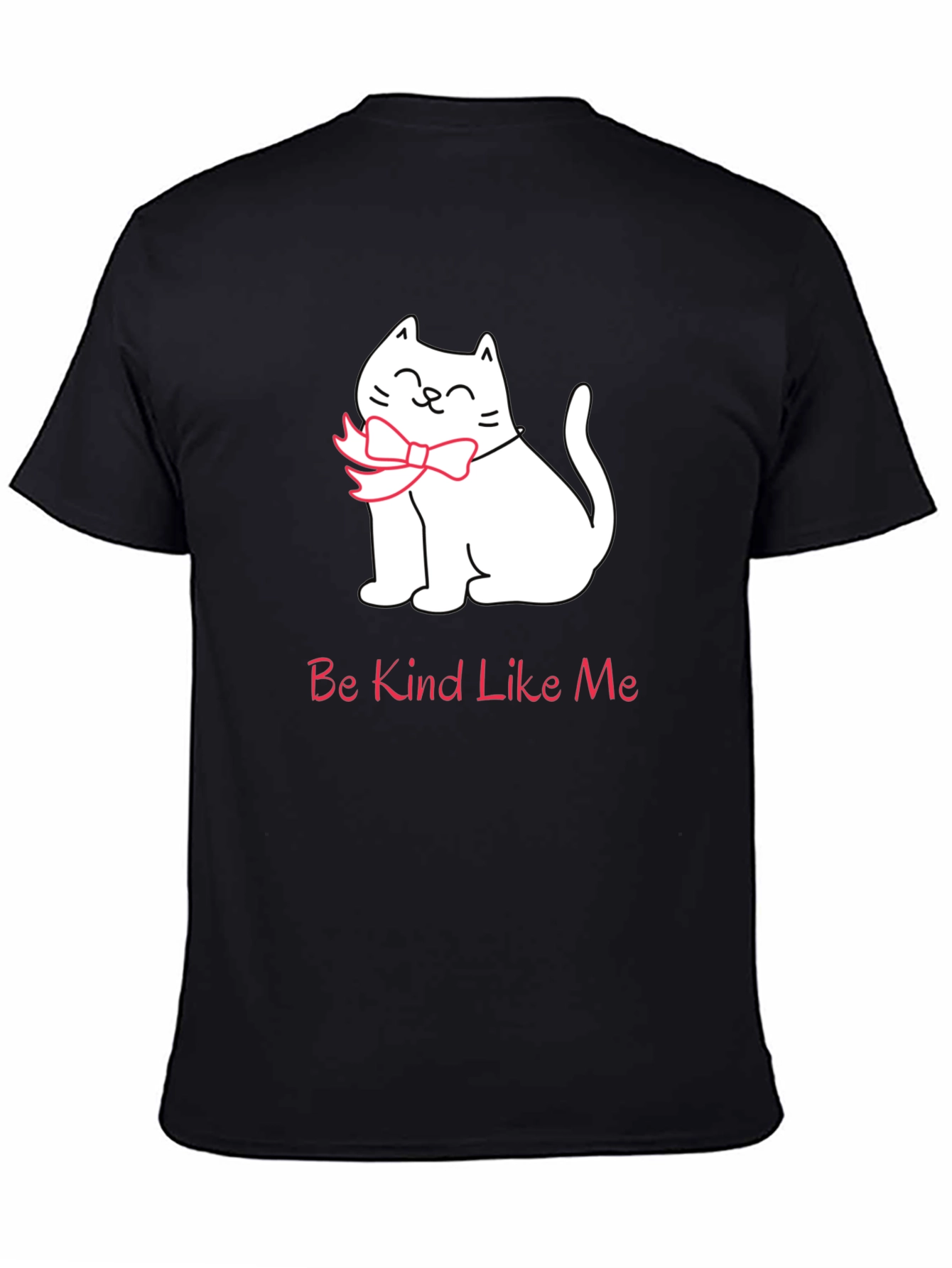 Black Be Kind Like Me T-Shirt - Cat Bow Tie Tee view 4