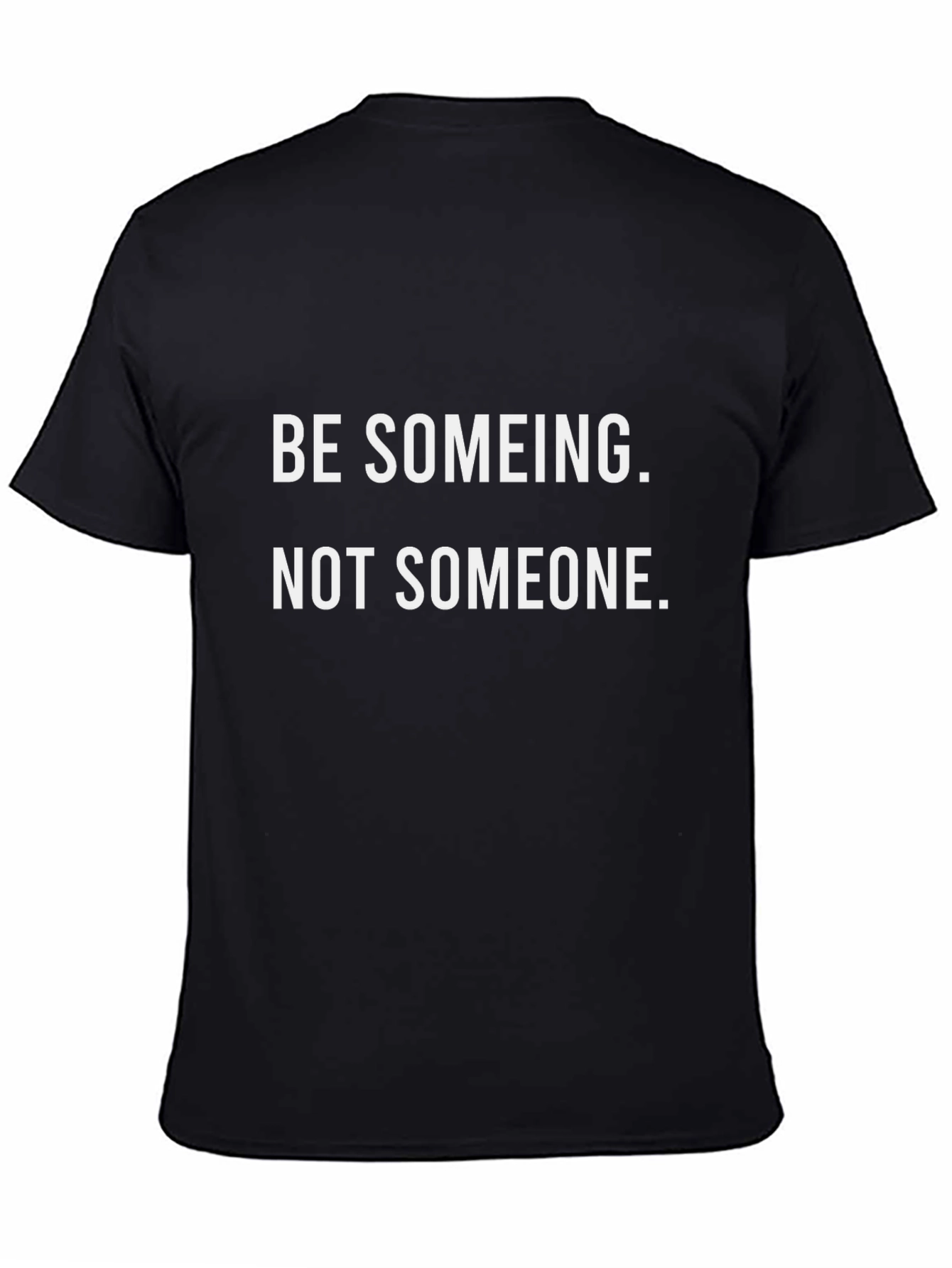 Black Be Someing Graphic Tee - Inspiring Black T-Shirt view 4
