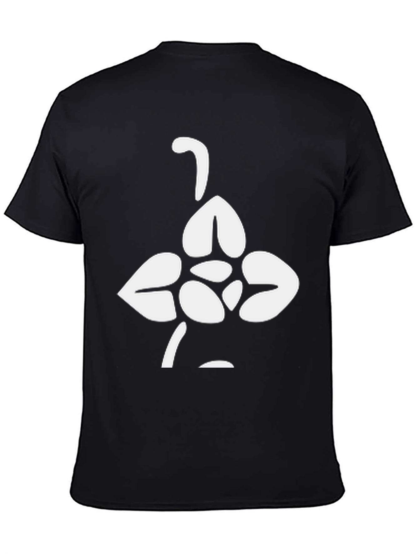 Black Abstract Graphic Print Black Crew Neck T-Shirt view 4