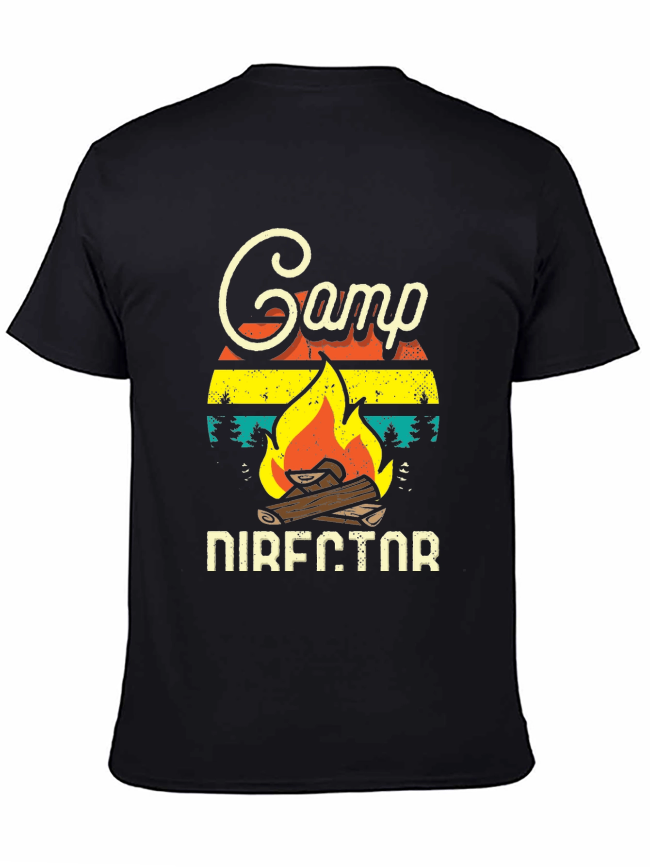 Black Camp Director T-Shirt - Camping Lover Tee view 4