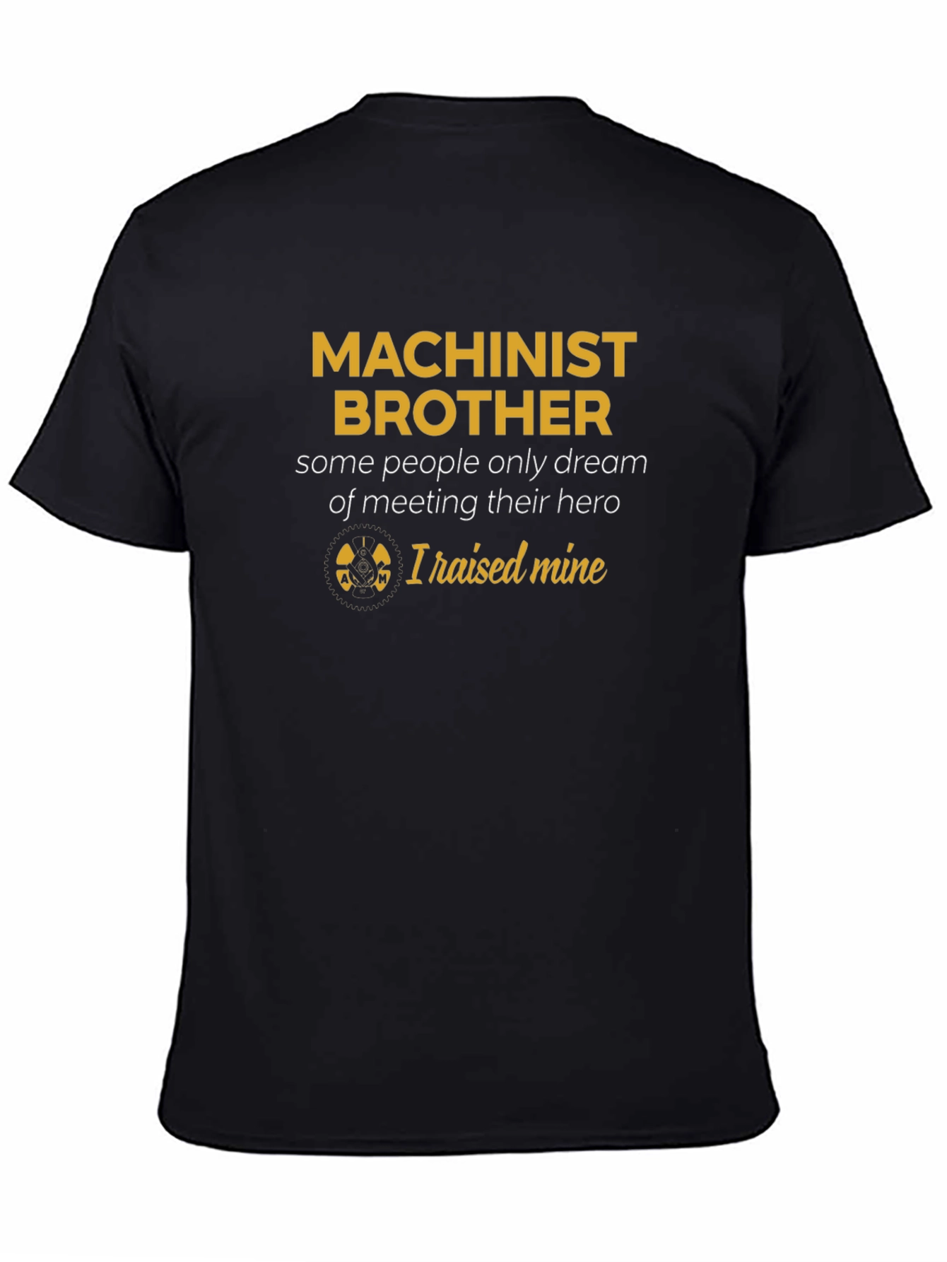 Black Machinist Brother T-Shirt - Raised Mine view 4
