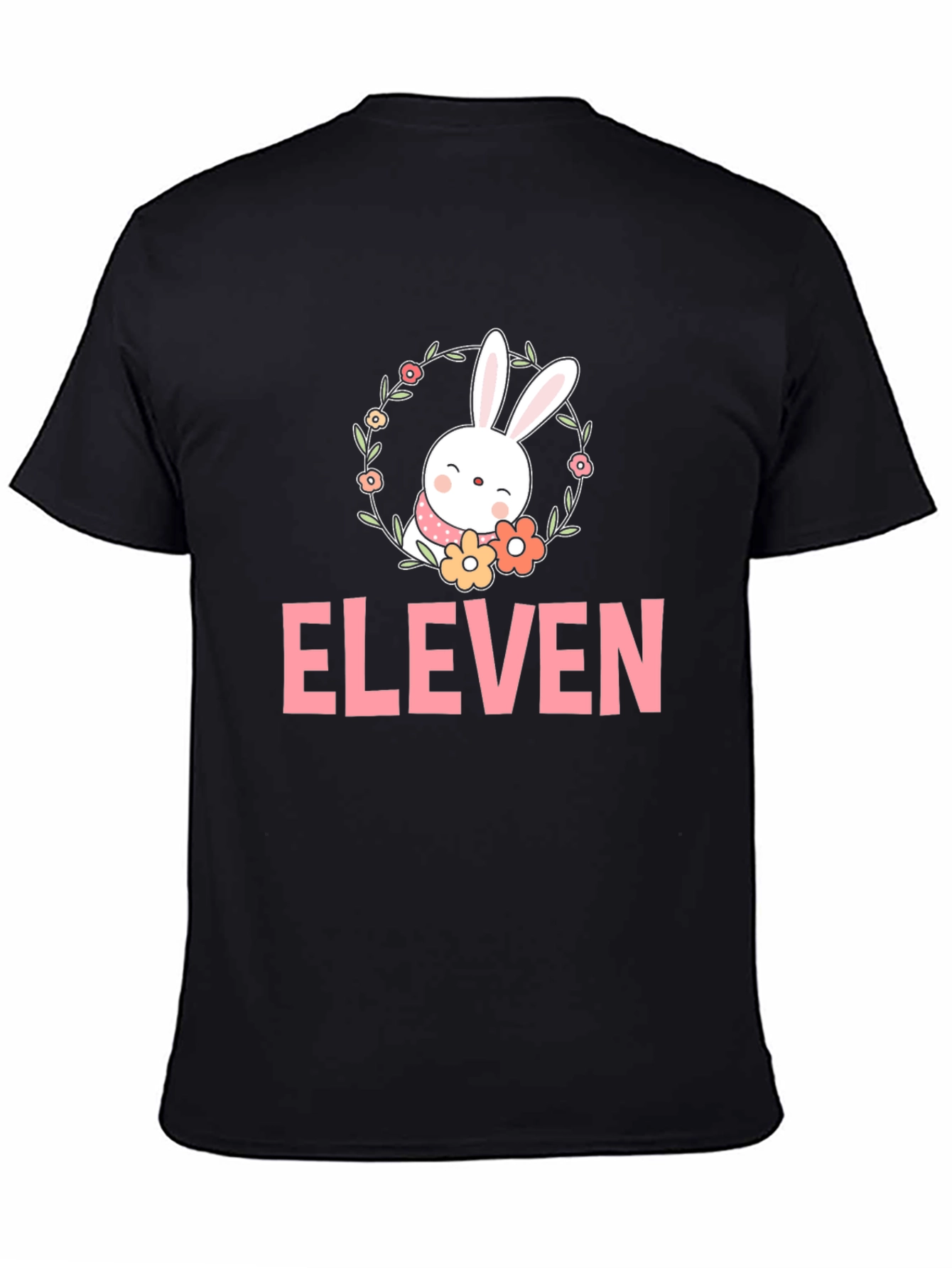 Black Eleven Bunny Flower T-Shirt view 4