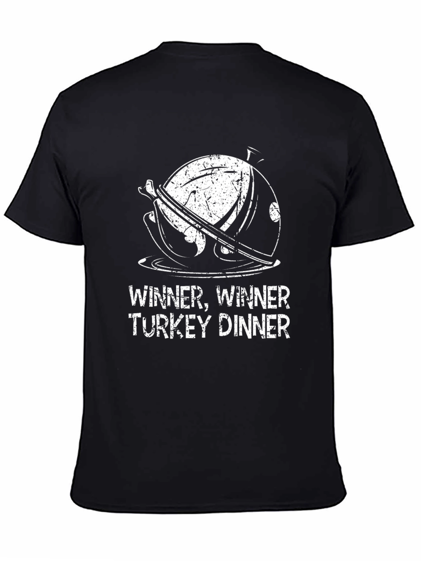Black Winner Winner Turkey Dinner Black T-Shirt view 4