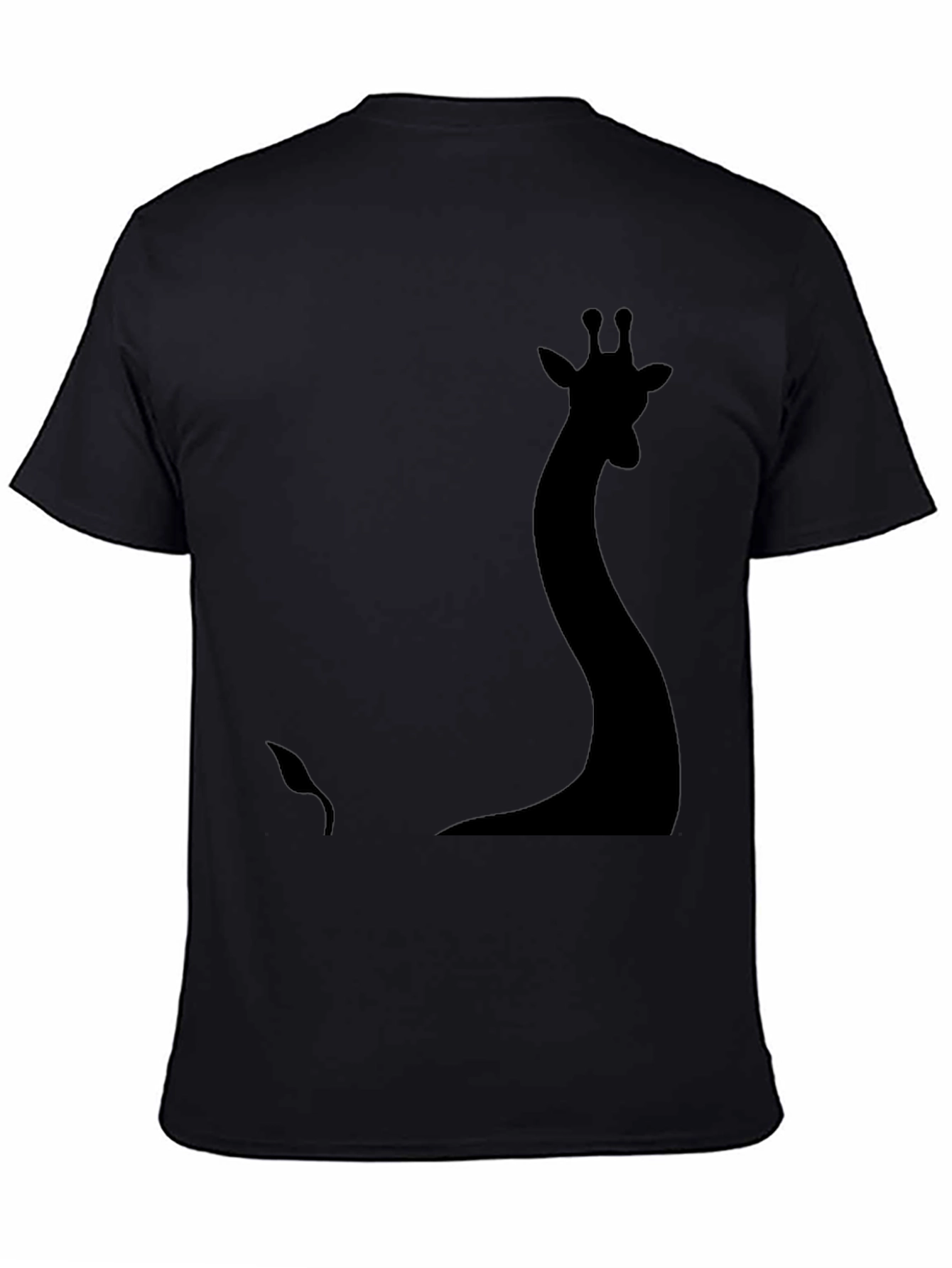 Black Silhouette Giraffe Graphic Tee - Black view 4