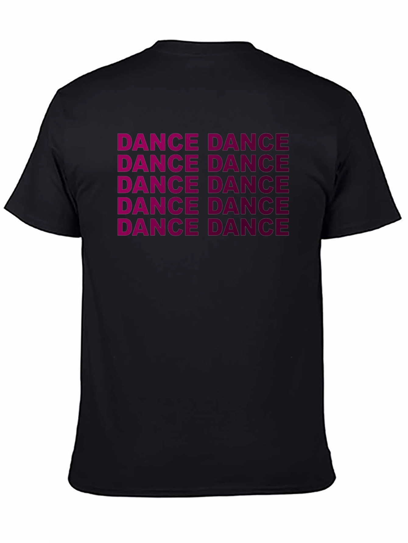Black Dance Repeat Graphic Tee - Stylish Unisex T-Shirt view 4