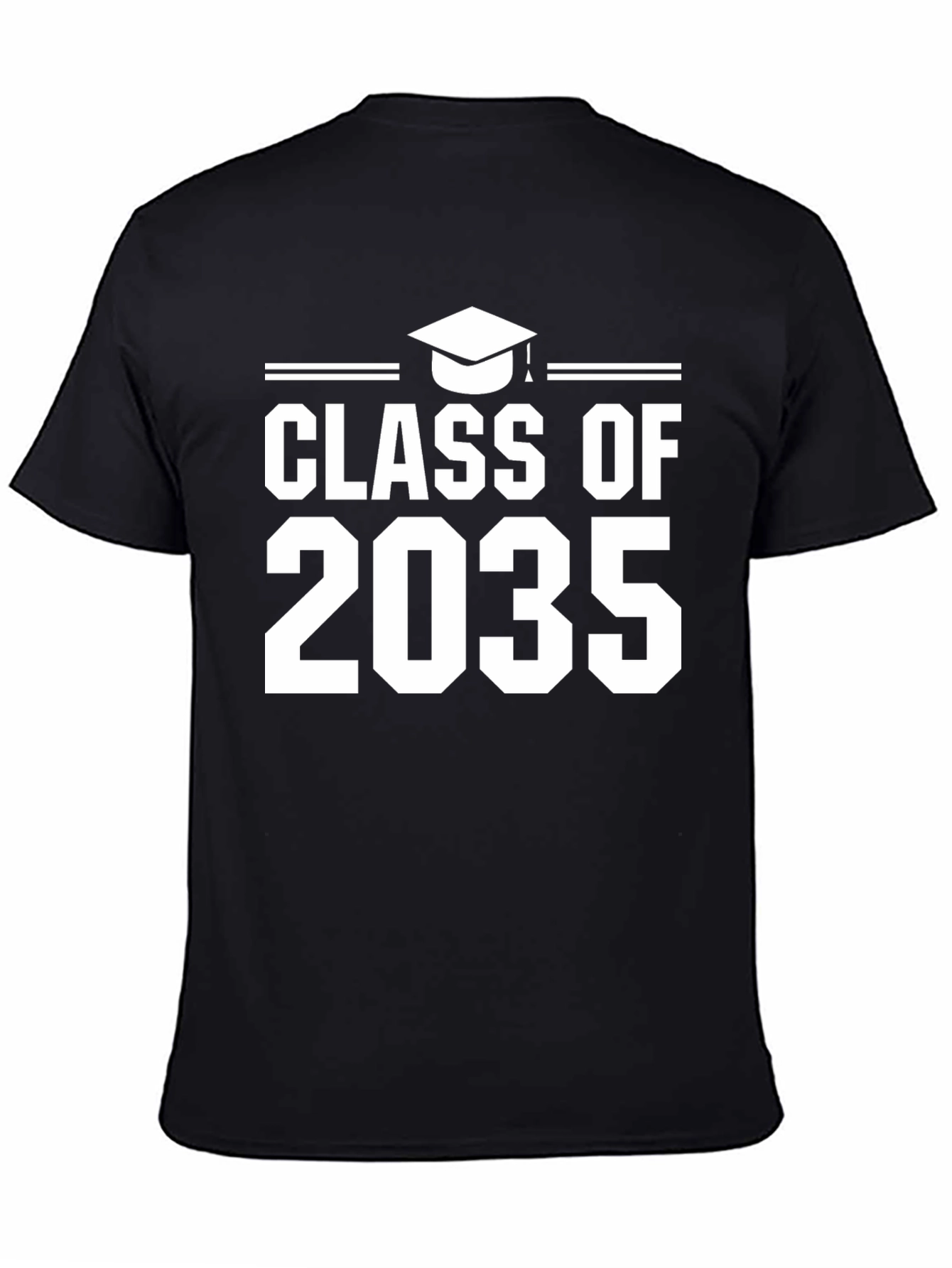 Black Class of 2035 Graduation T-Shirt view 4