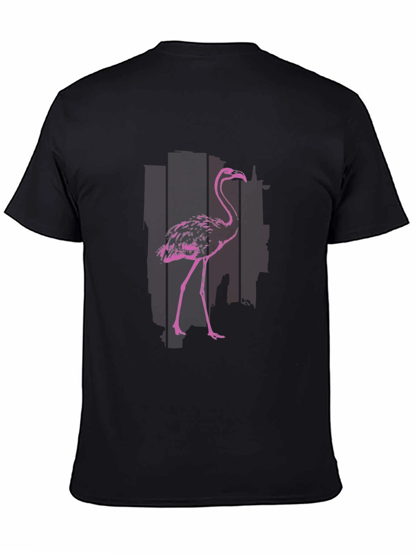 Black Flamingo Graphic T-Shirt - Black Cotton Blend view 4