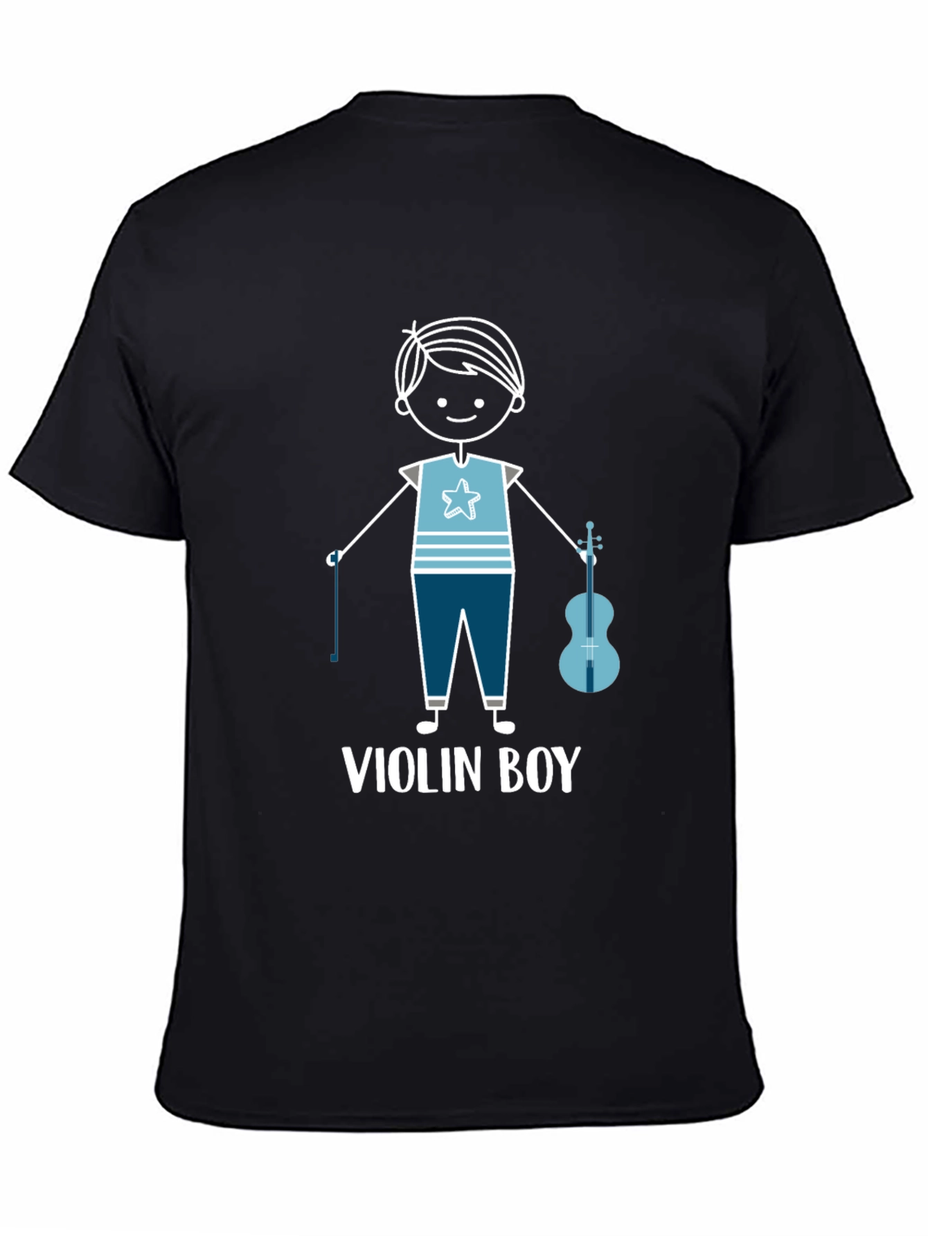 Black Violin Boy Graphic T-Shirt - Musician Tee view 4