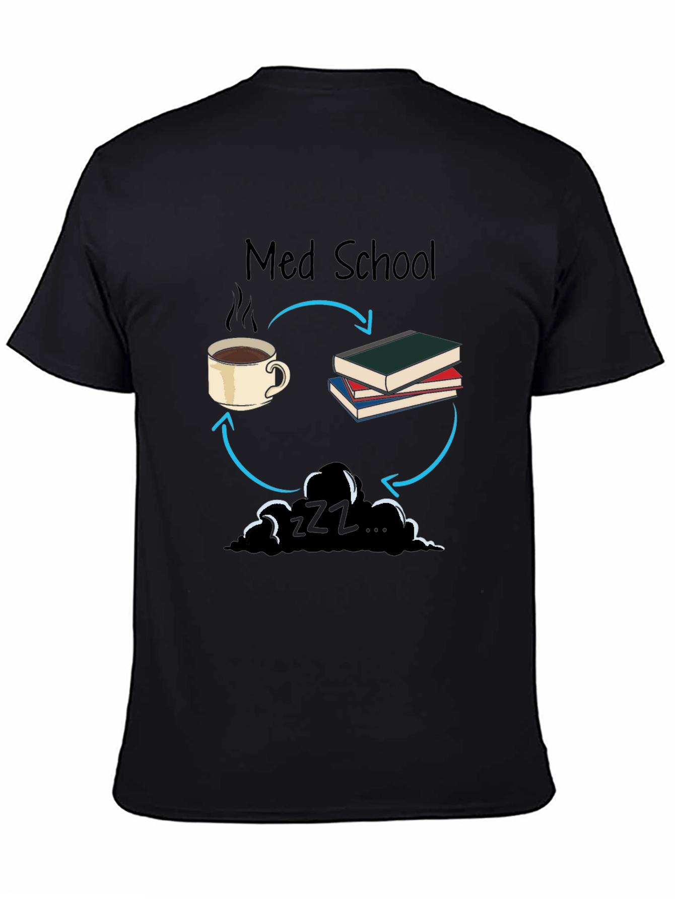 Black Med School Cycle T-Shirt view 4