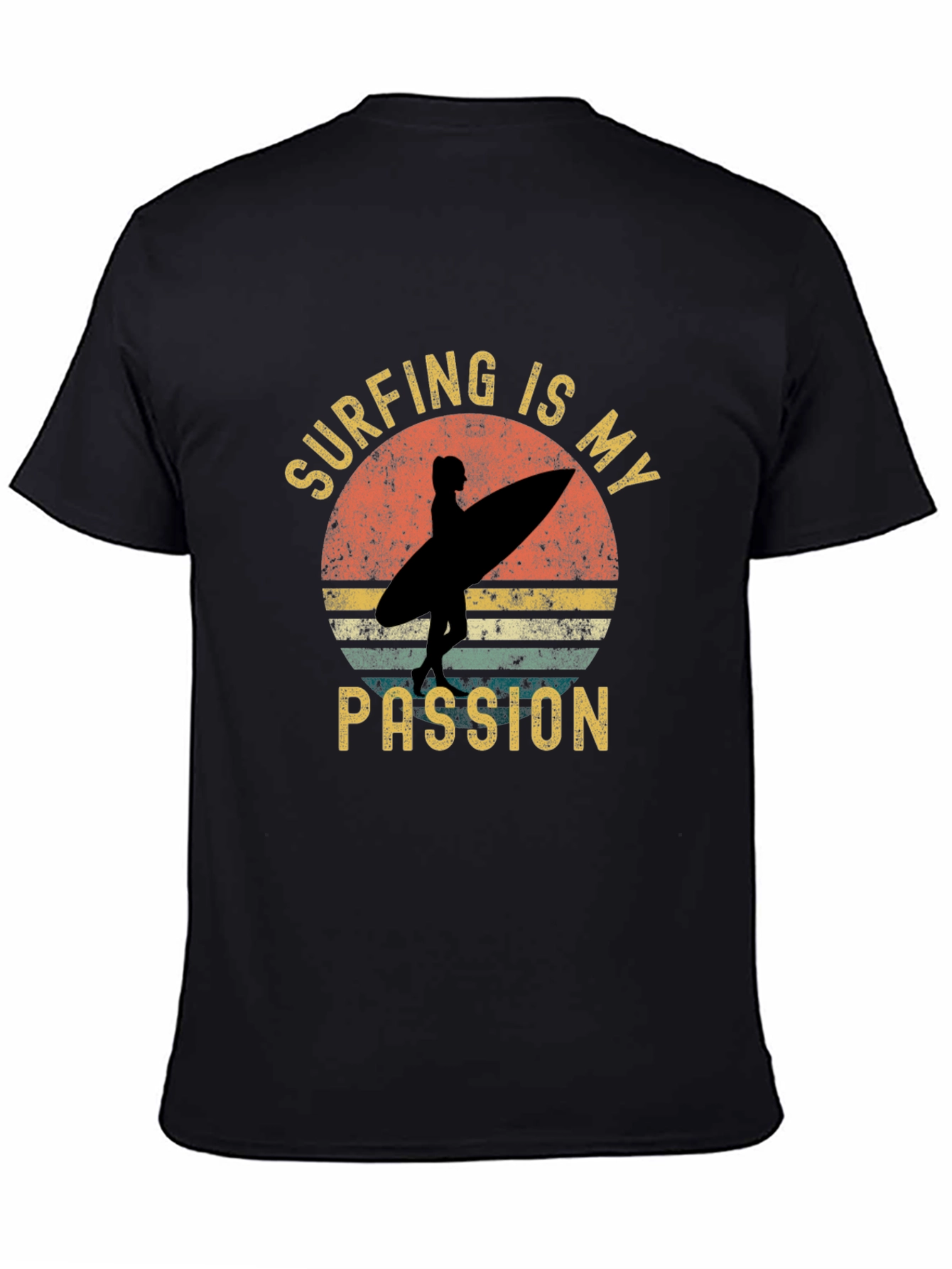 Black Surfing is My Passion Graphic Tee view 4