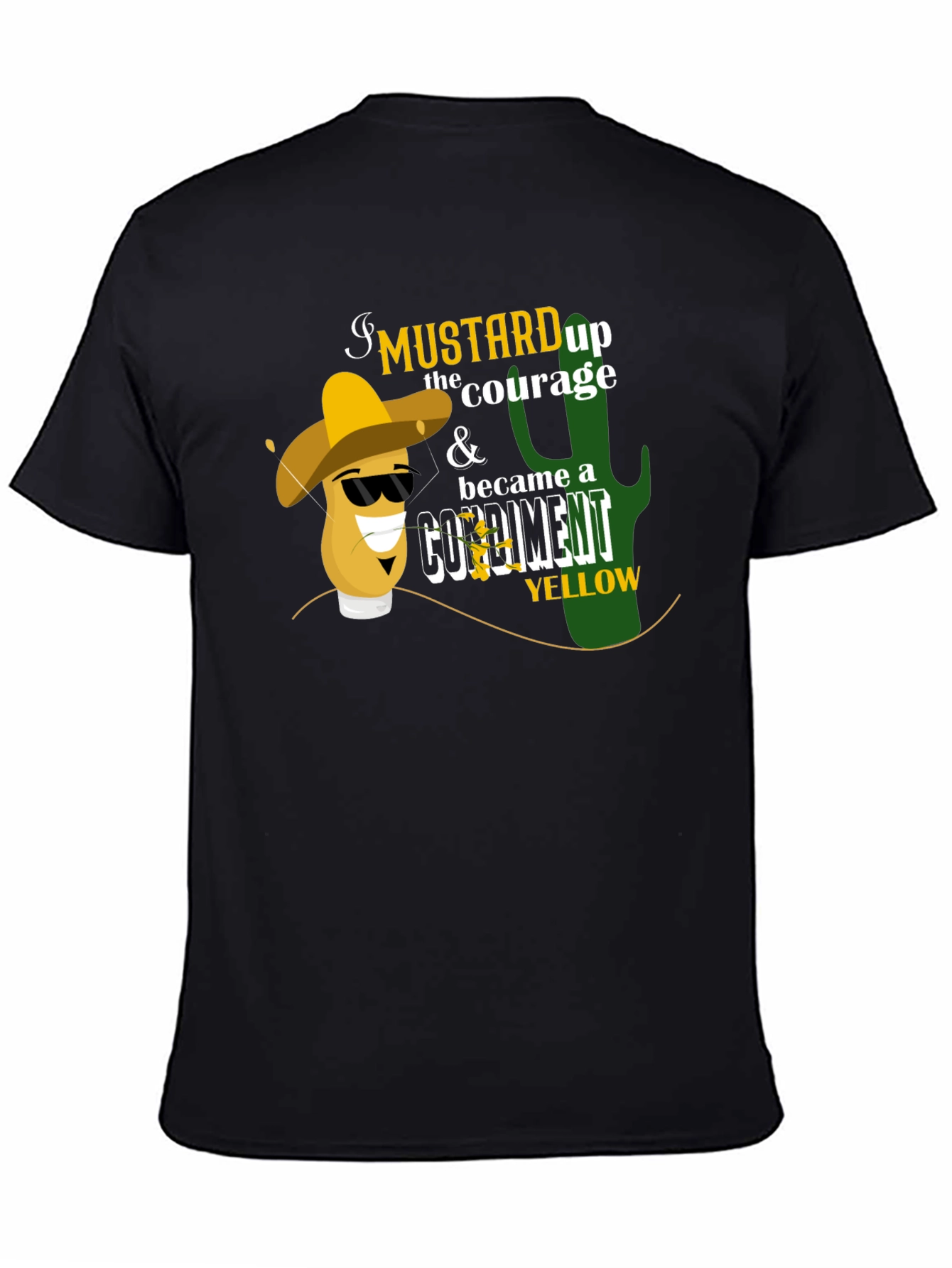 Black Mustard Courage Black T-Shirt view 4