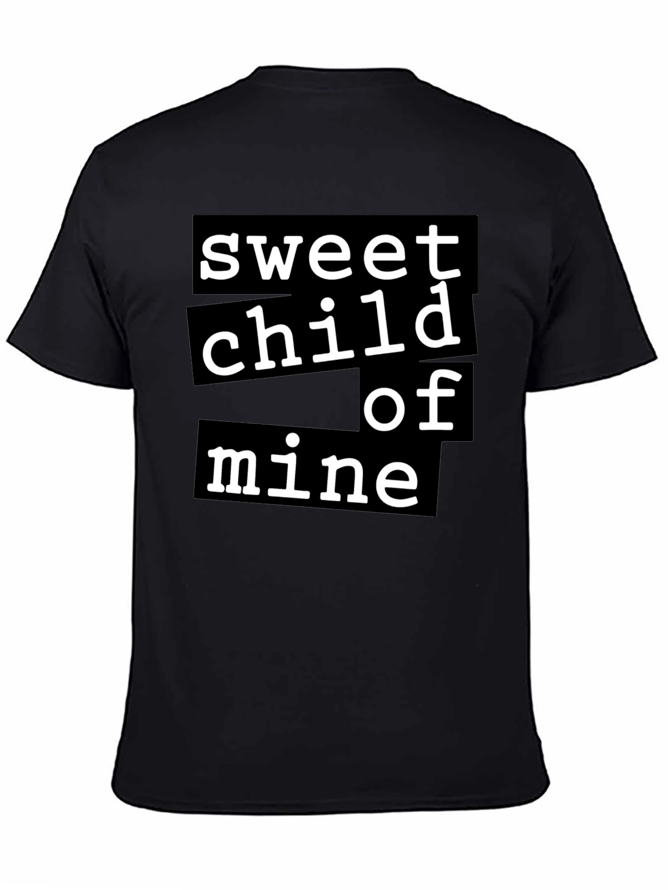 Black Sweet Child Of Mine Graphic Tee - Black Cotton T-Shirt view 4