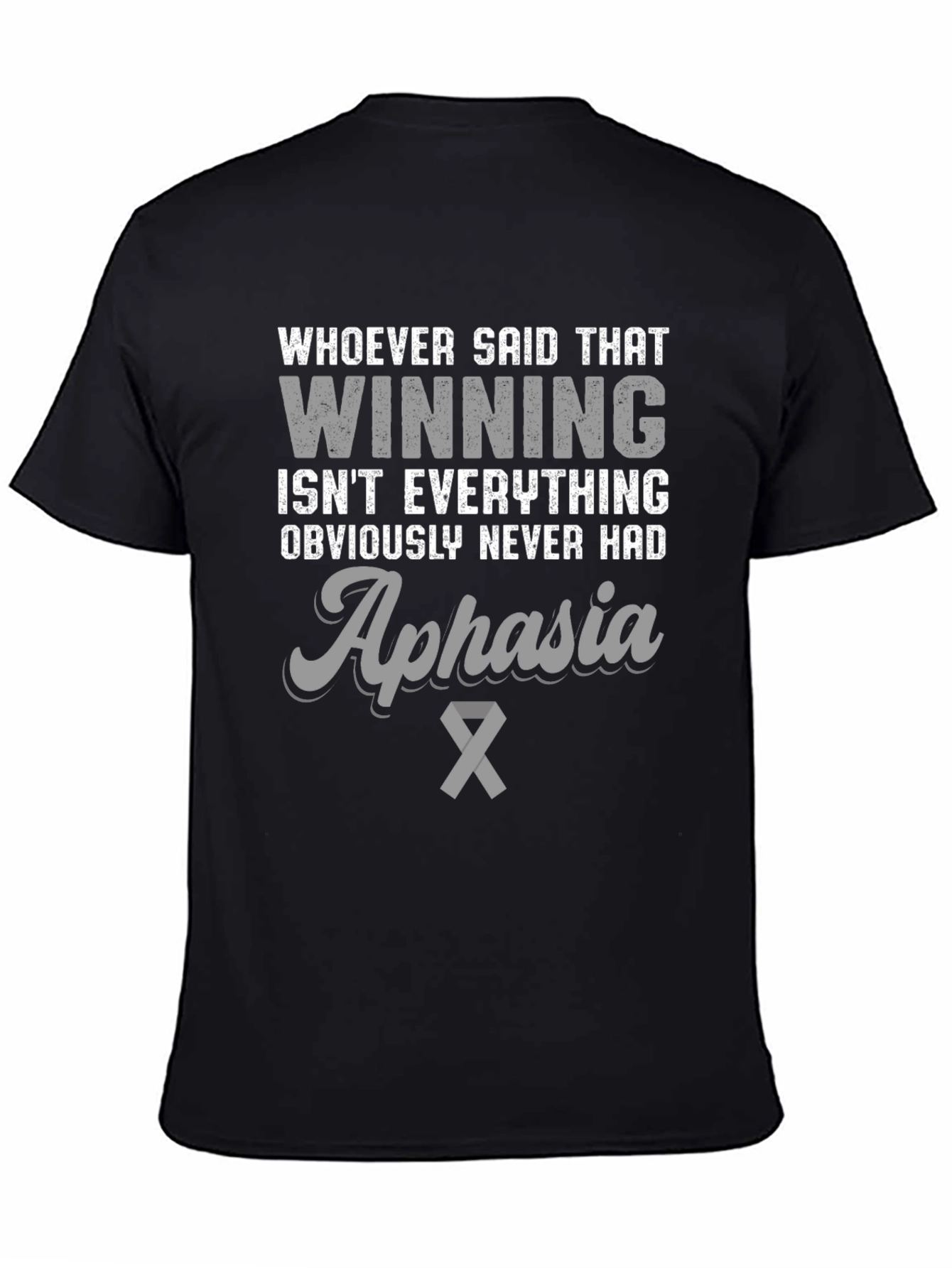 Black Aphasia Awareness Graphic T-Shirt view 4