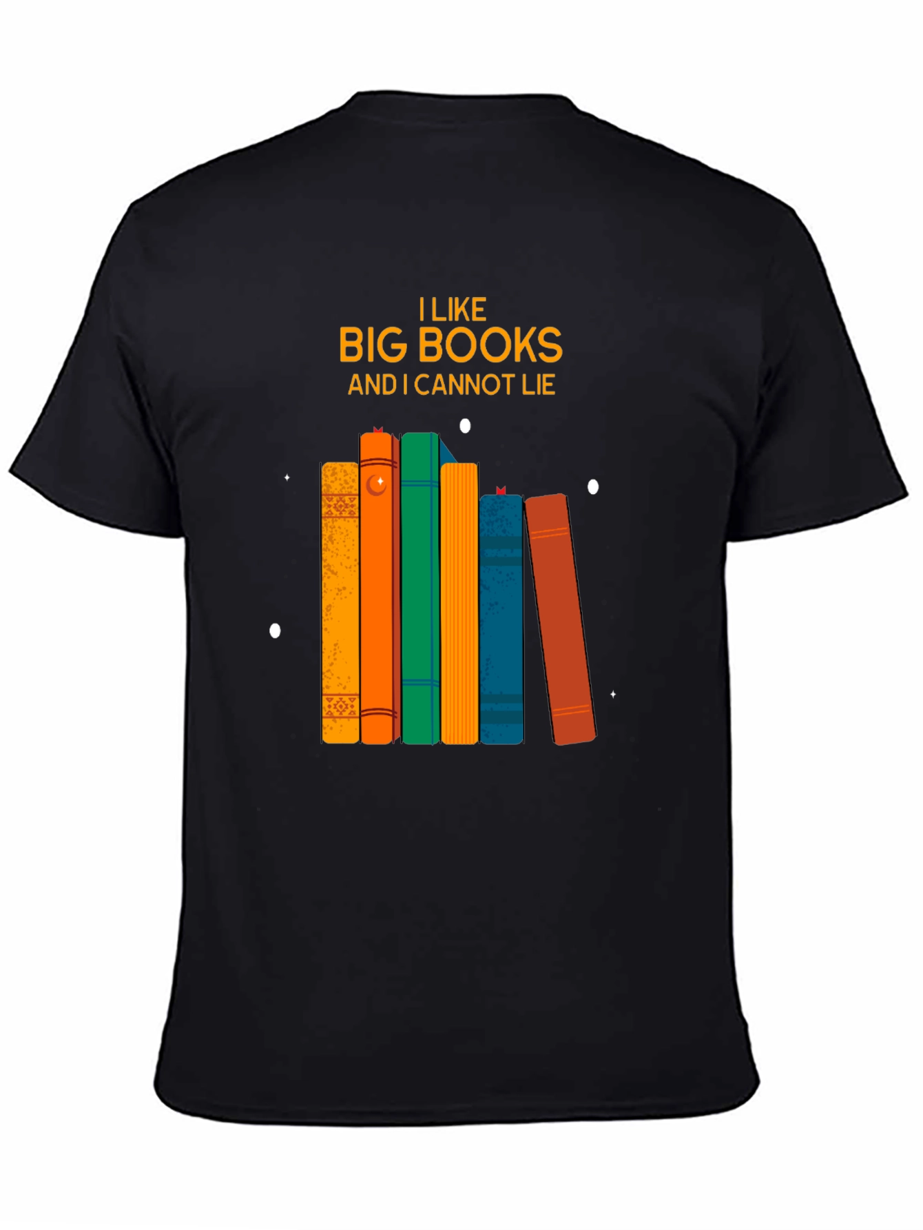 Black Big Books Graphic Tee - Funny Book Lover Shirt view 4
