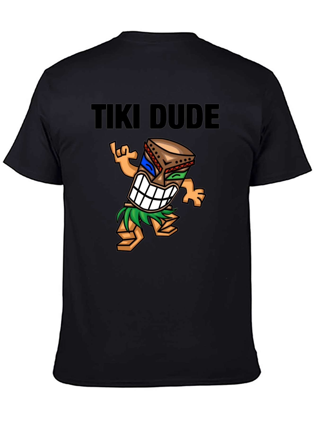 Black Tiki Dude Black T-Shirt view 4