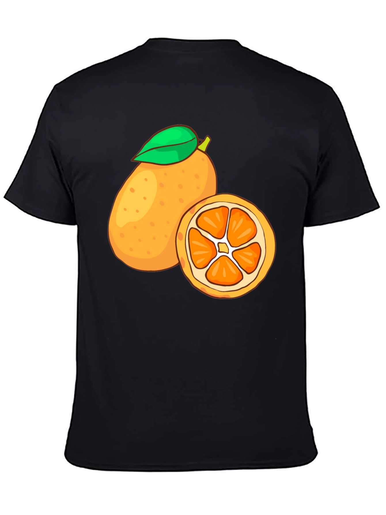Black Orange Graphic T-Shirt - Fresh & Fun! view 4