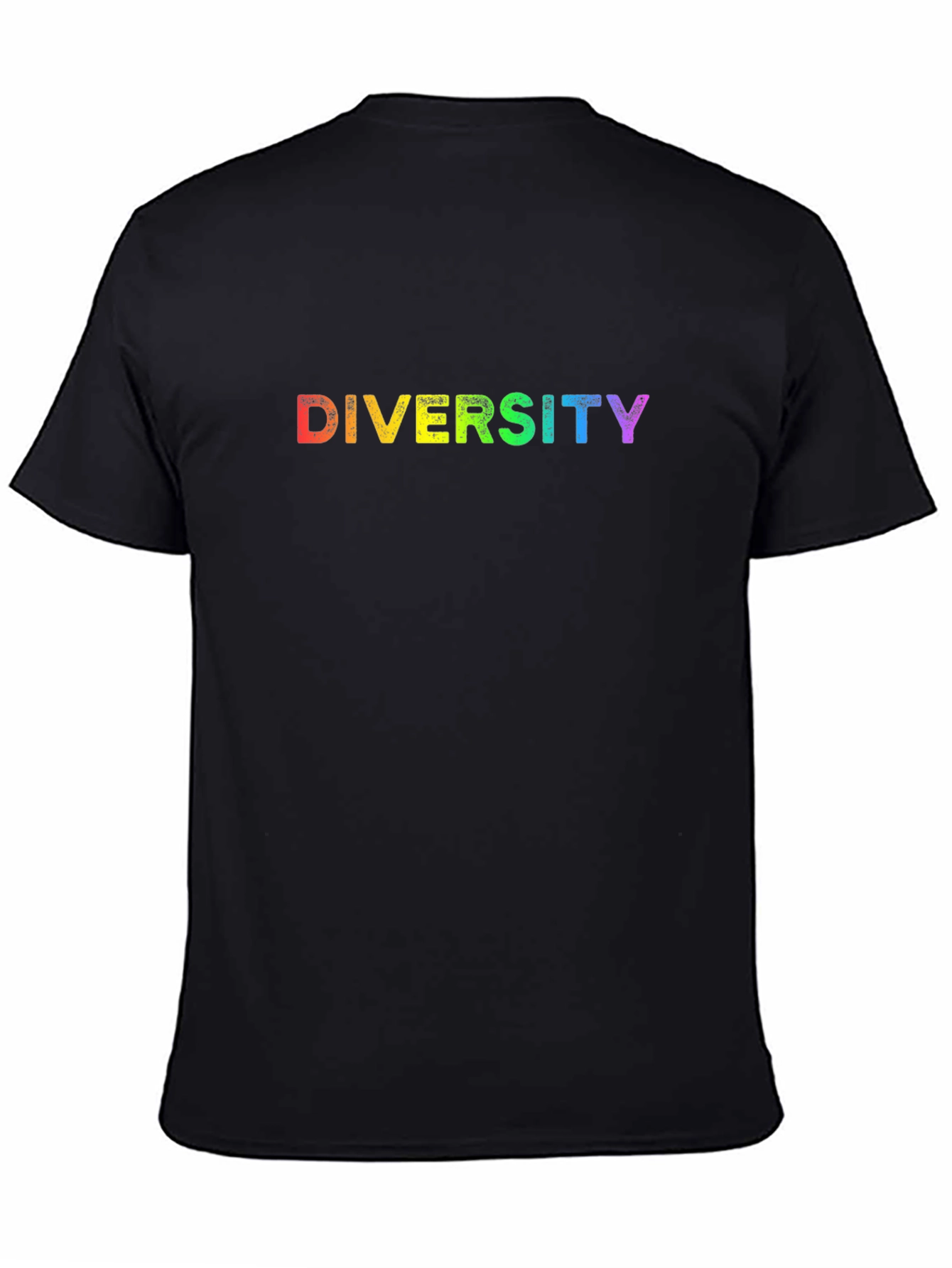 Black Diversity Rainbow T-Shirt - Black view 4