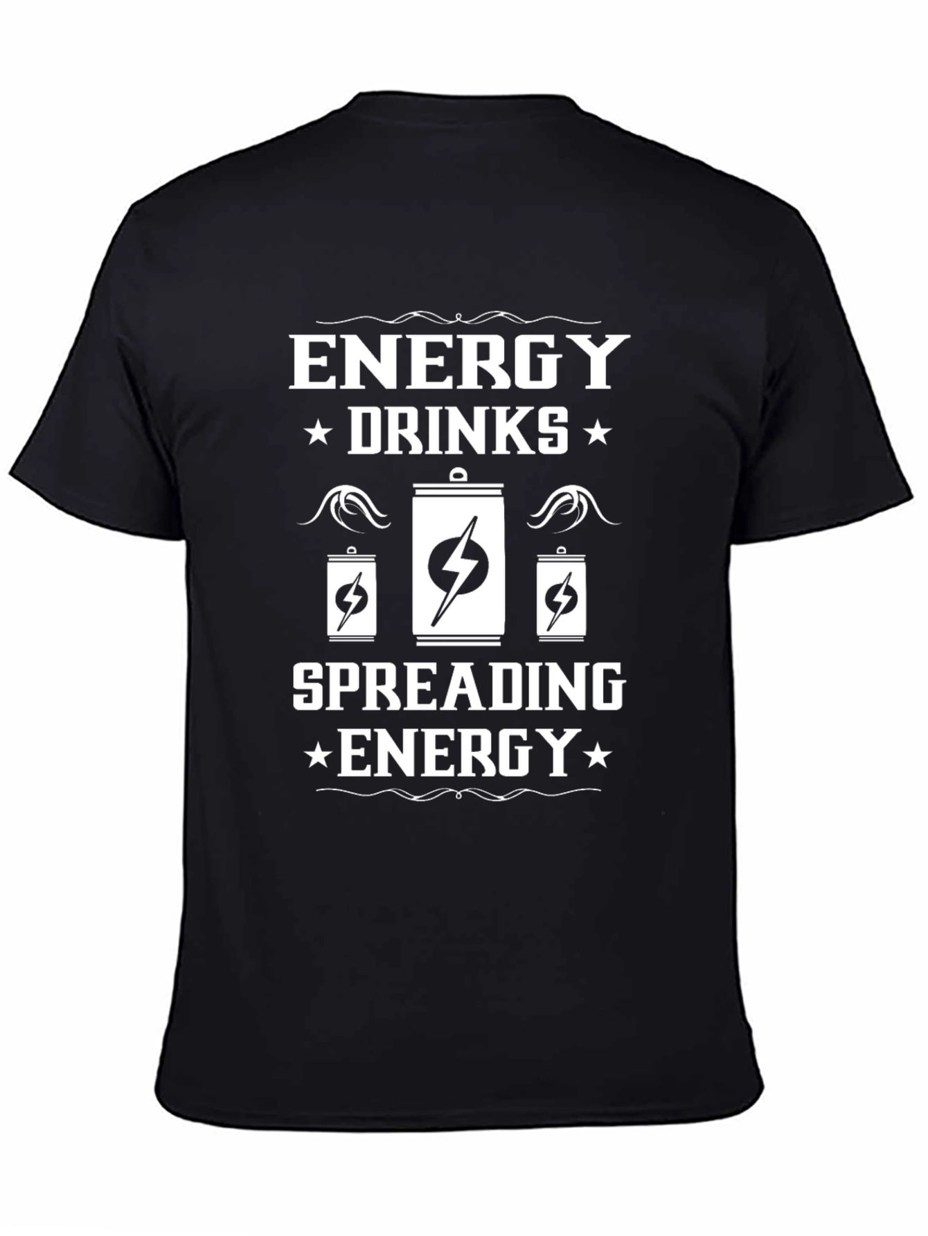 Black Energy Drinks Graphic Tee view 4