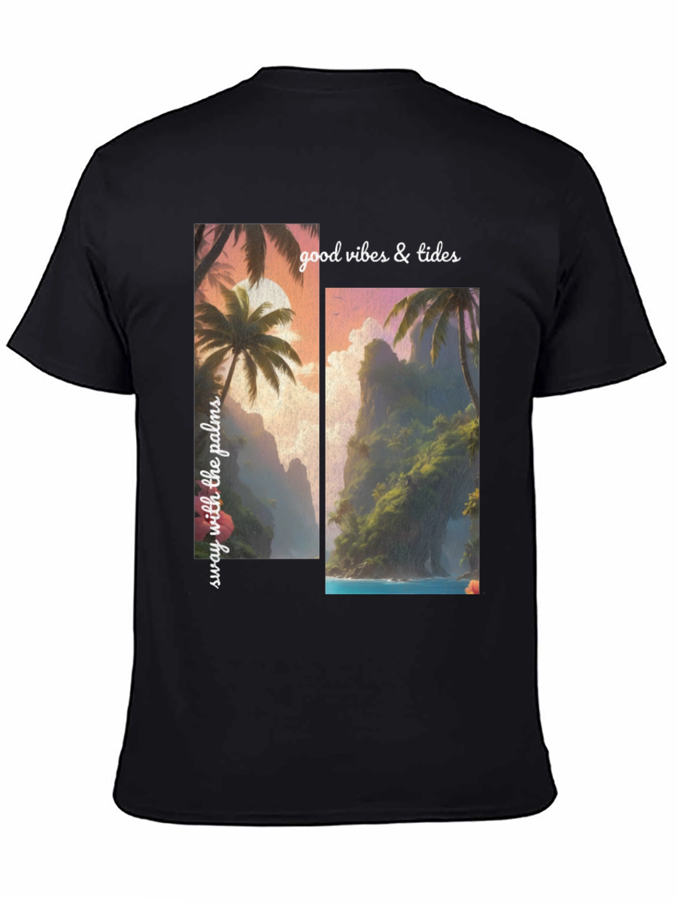 Tropical Vibes Graphic Tee - Sway with the Palms - 4