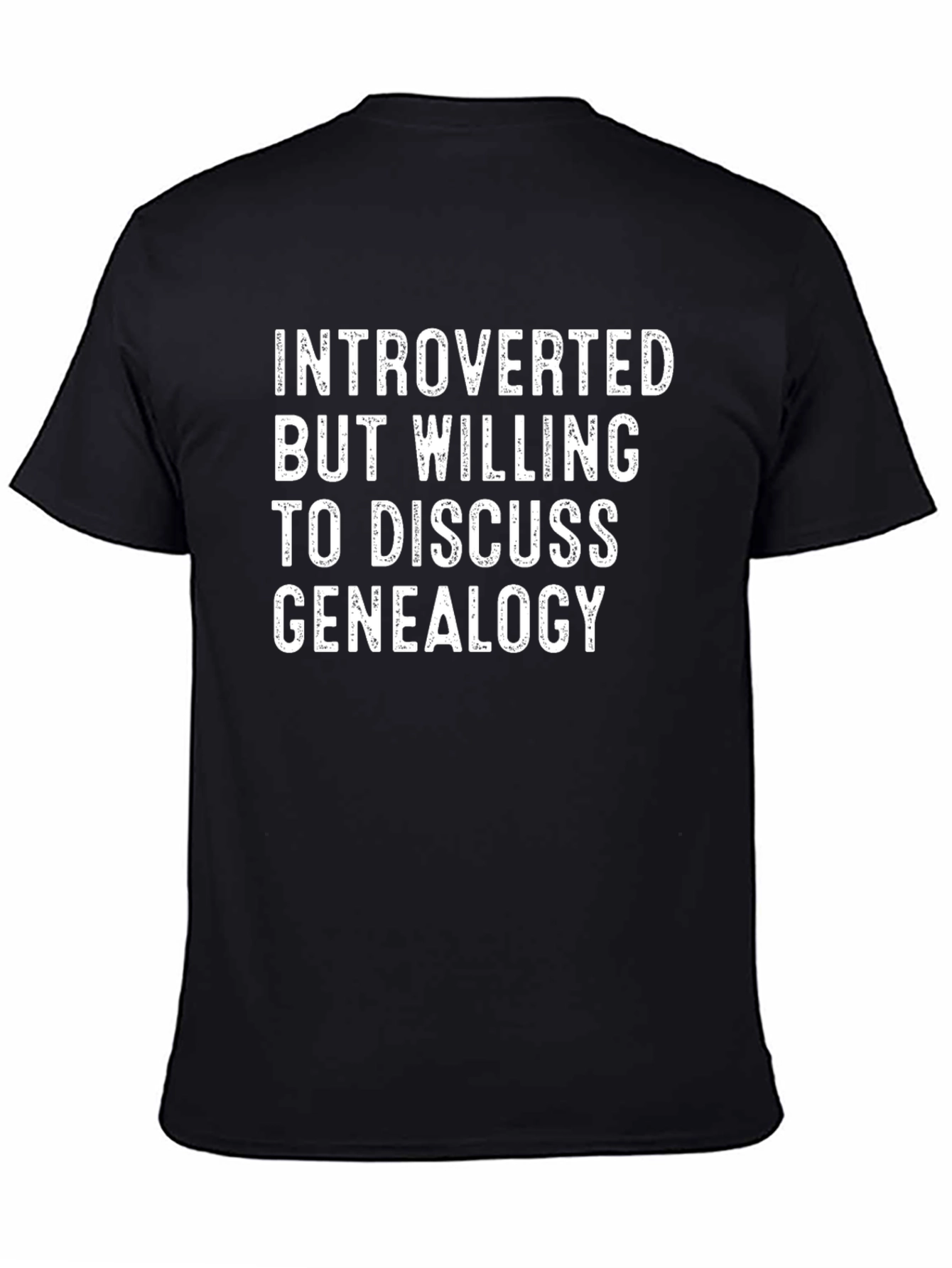 Black Introverted Genealogy T-Shirt view 4