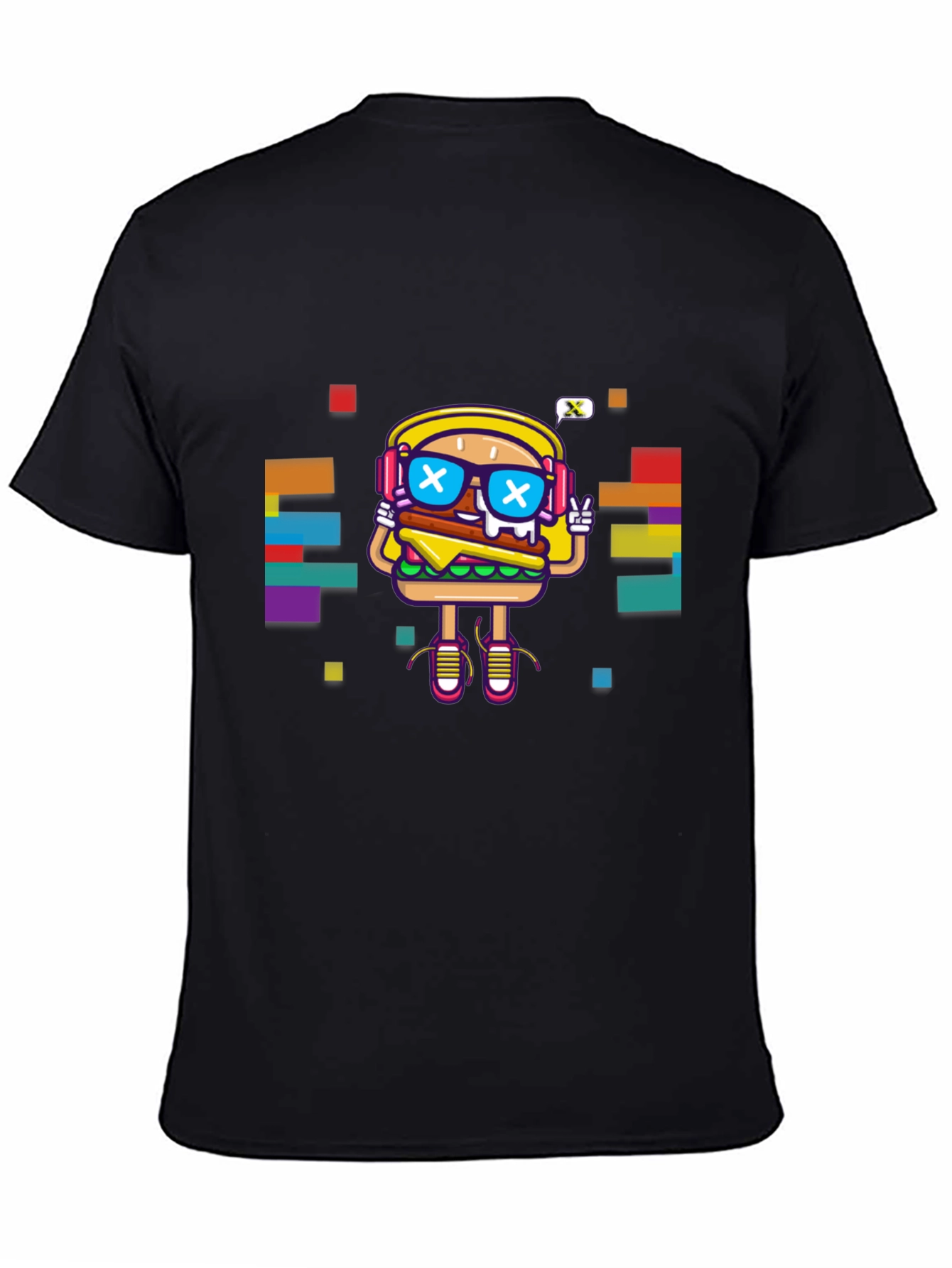 Black Cool Burger Graphic Tee - Unisex view 4