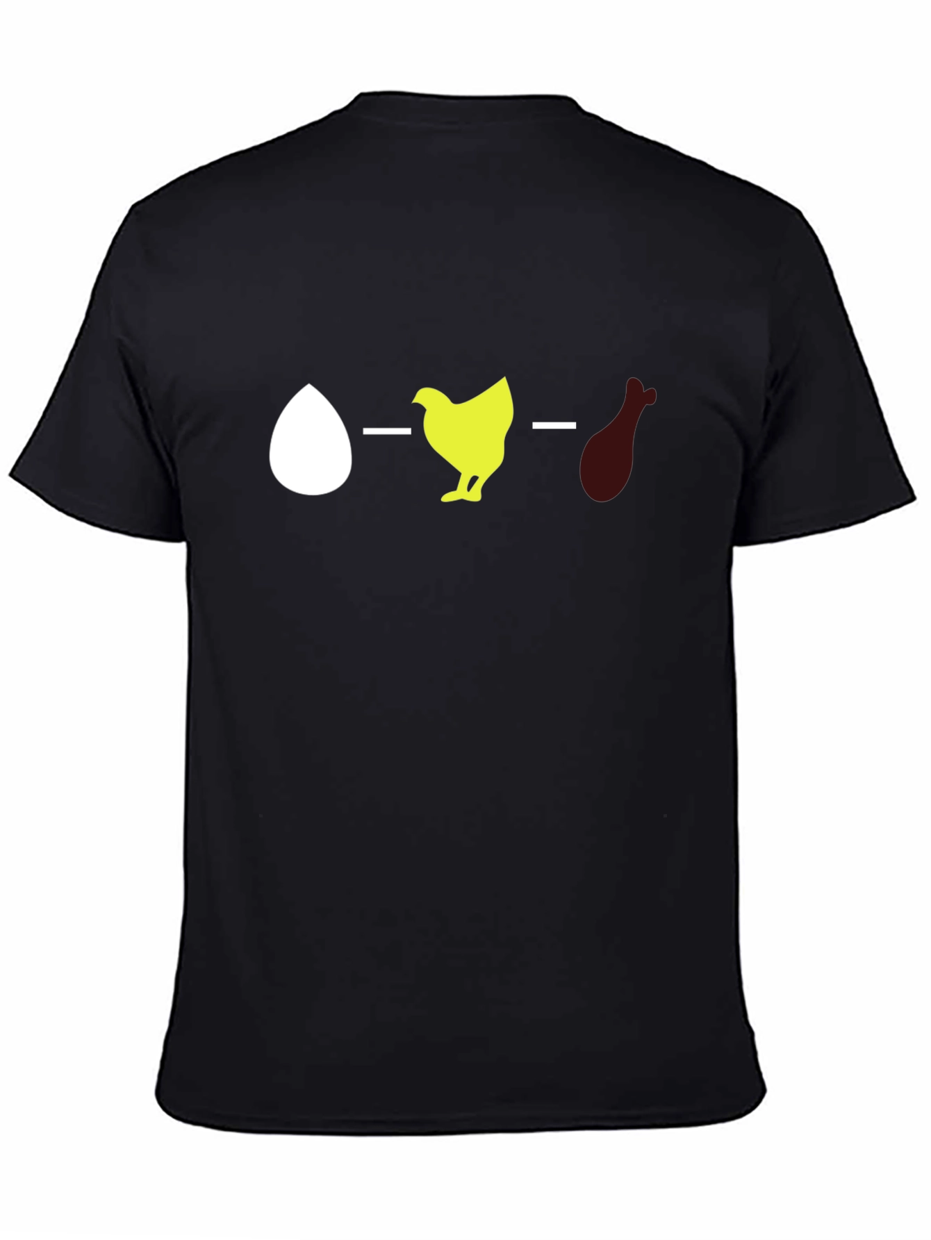 Black Egg, Chicken, Leg Evolution Graphic Tee view 4