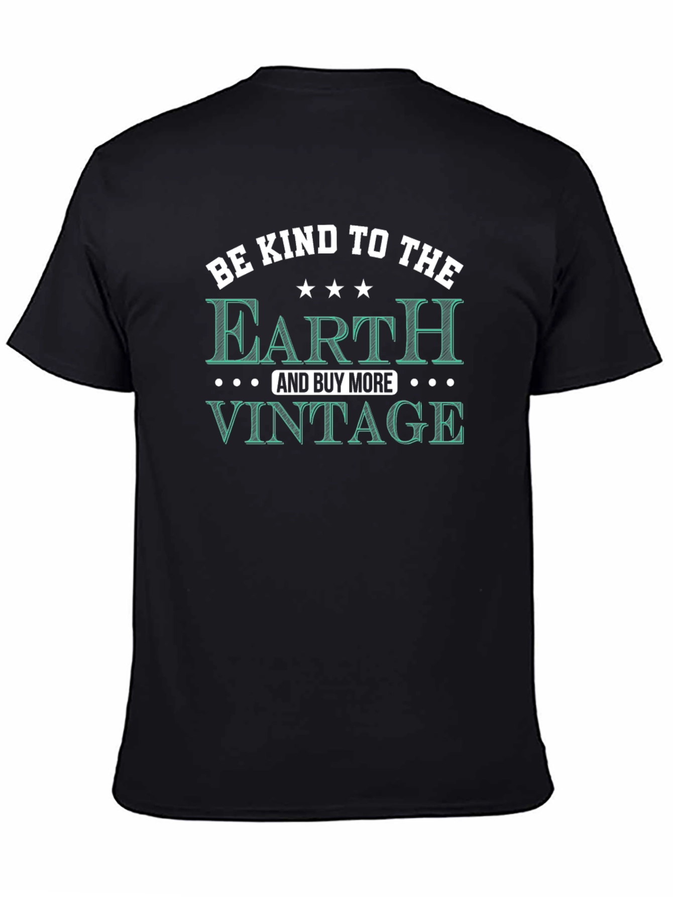 Black Be Kind to the Earth Vintage Graphic Tee view 4