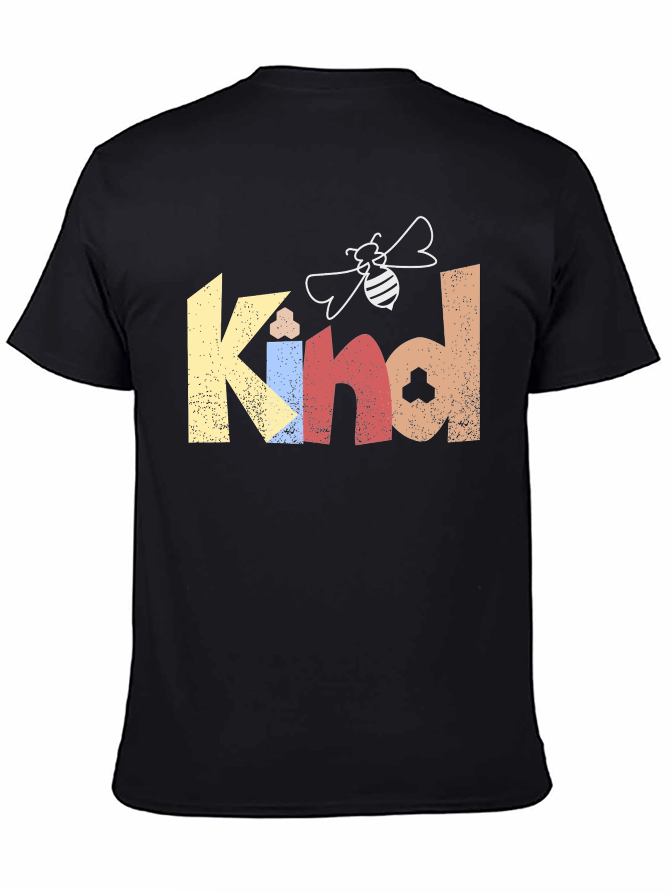 Black Be Kind T-Shirt - Bee Graphic Tee -  Motivational Shirt view 4