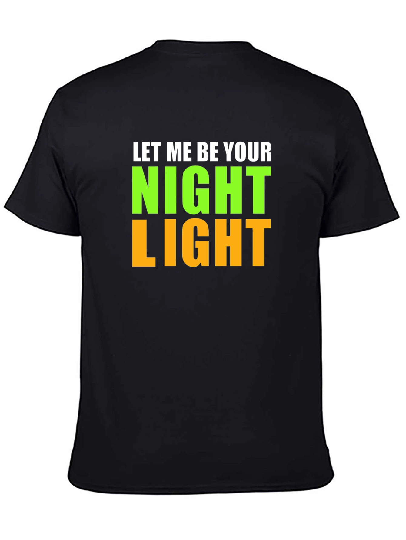 Black Night Light Graphic Tee - Black Cotton Blend view 4