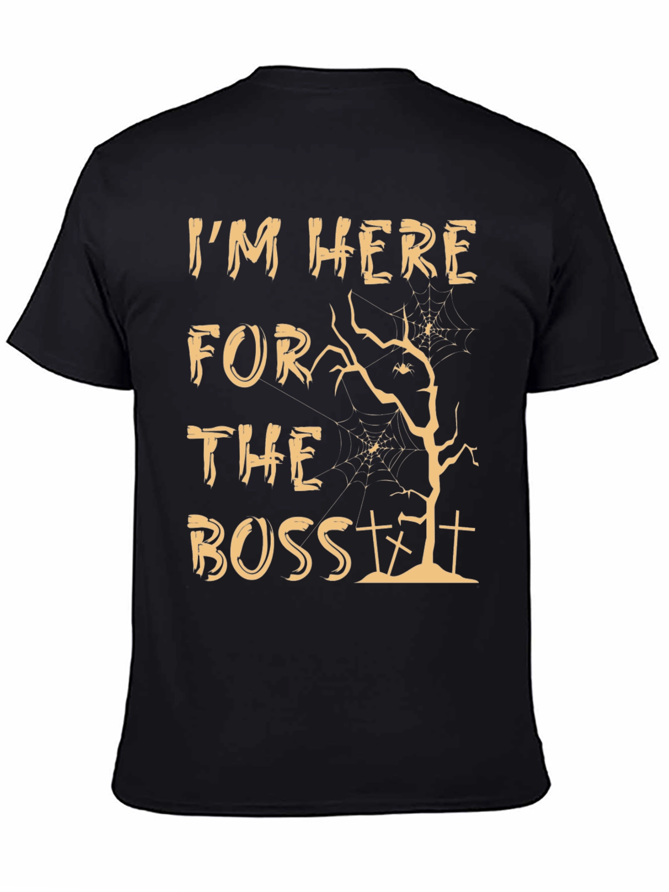 Black I'm Here for the Boos Halloween T-Shirt view 4