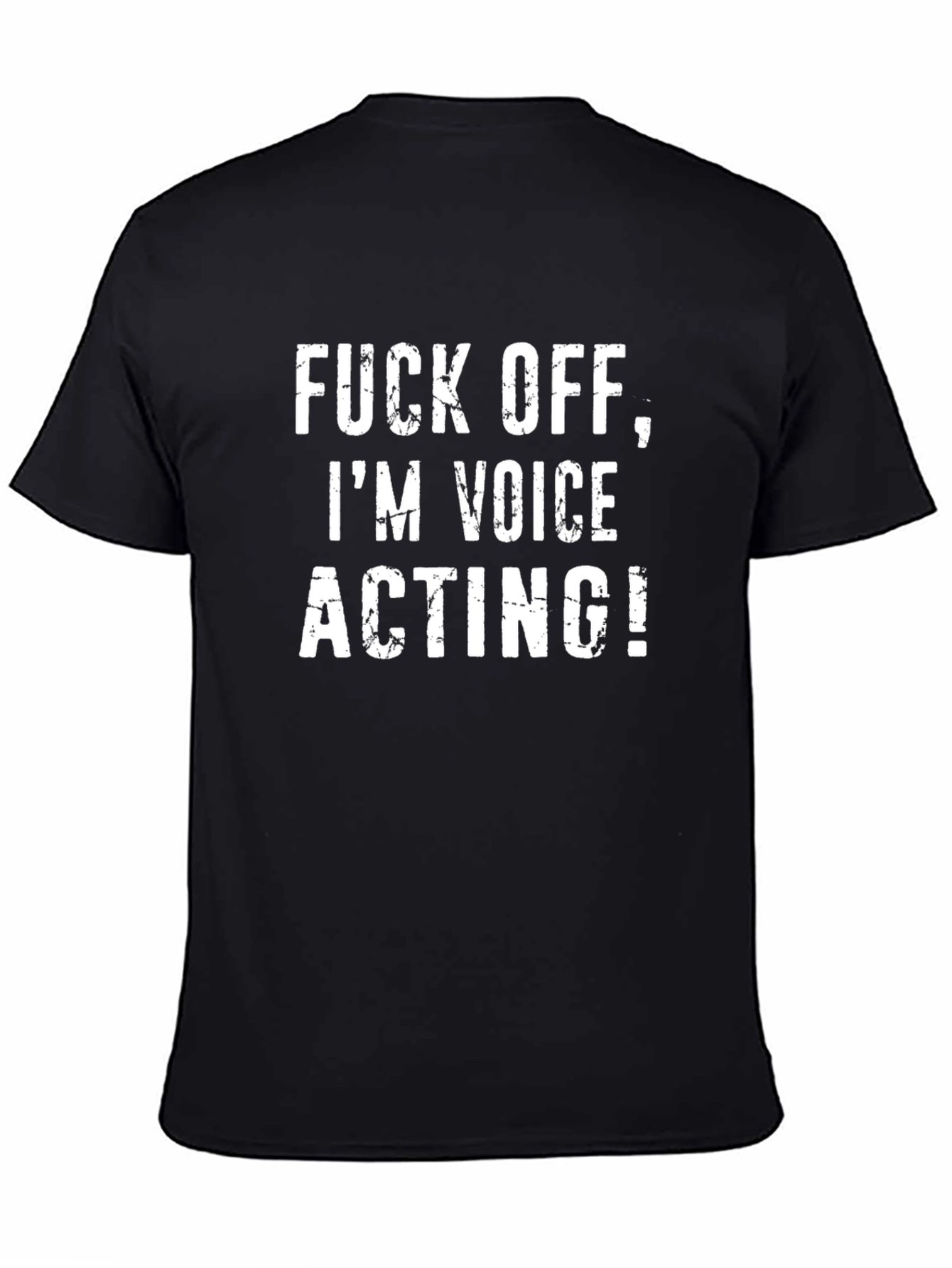 Black Funny Voice Acting T-Shirt view 4