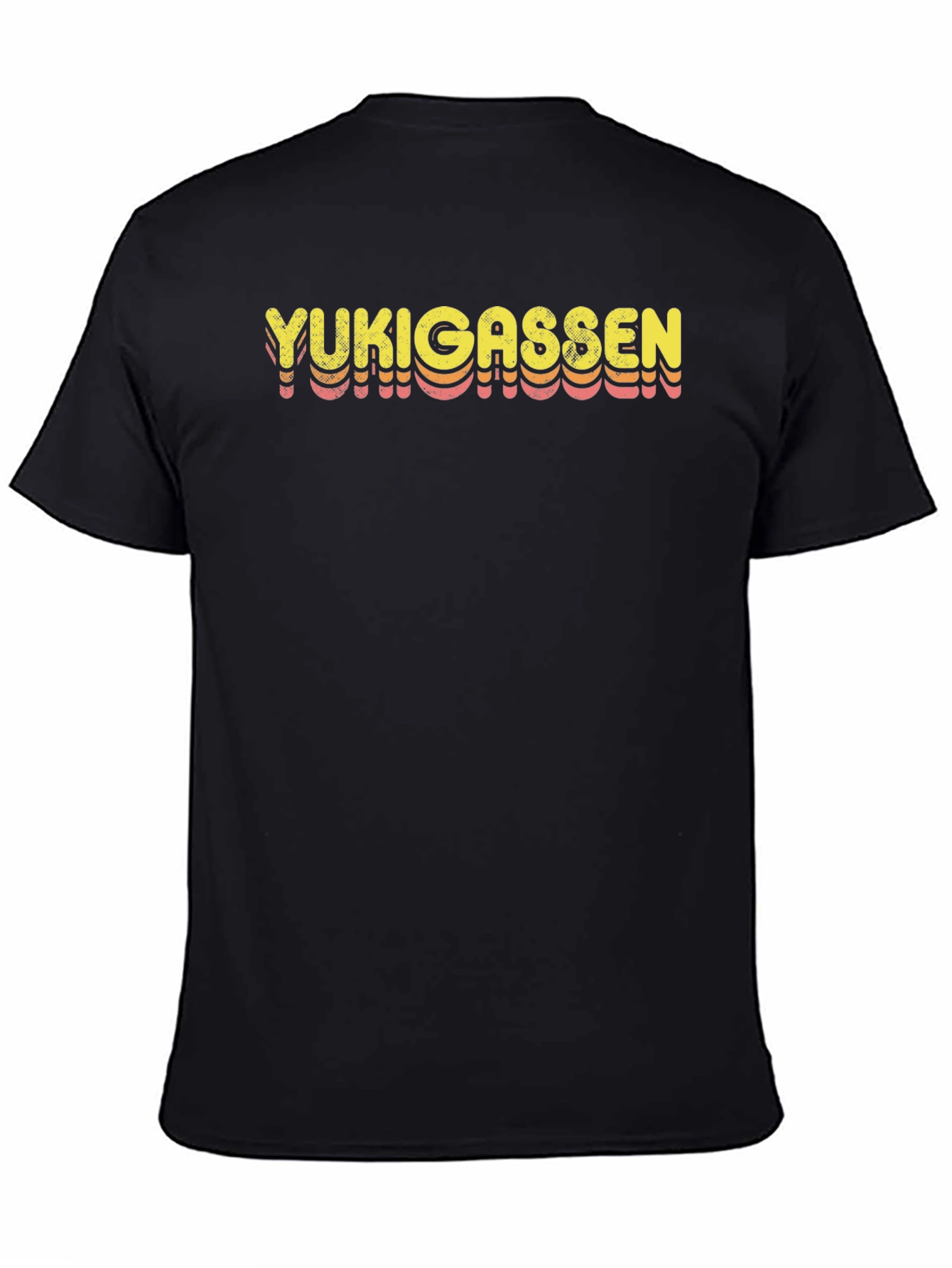 Black Yukigassen Retro Style T-Shirt view 4