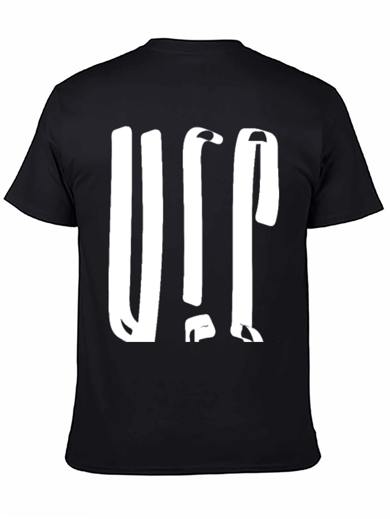 Black Bold Graphic Print Tee - Black view 4